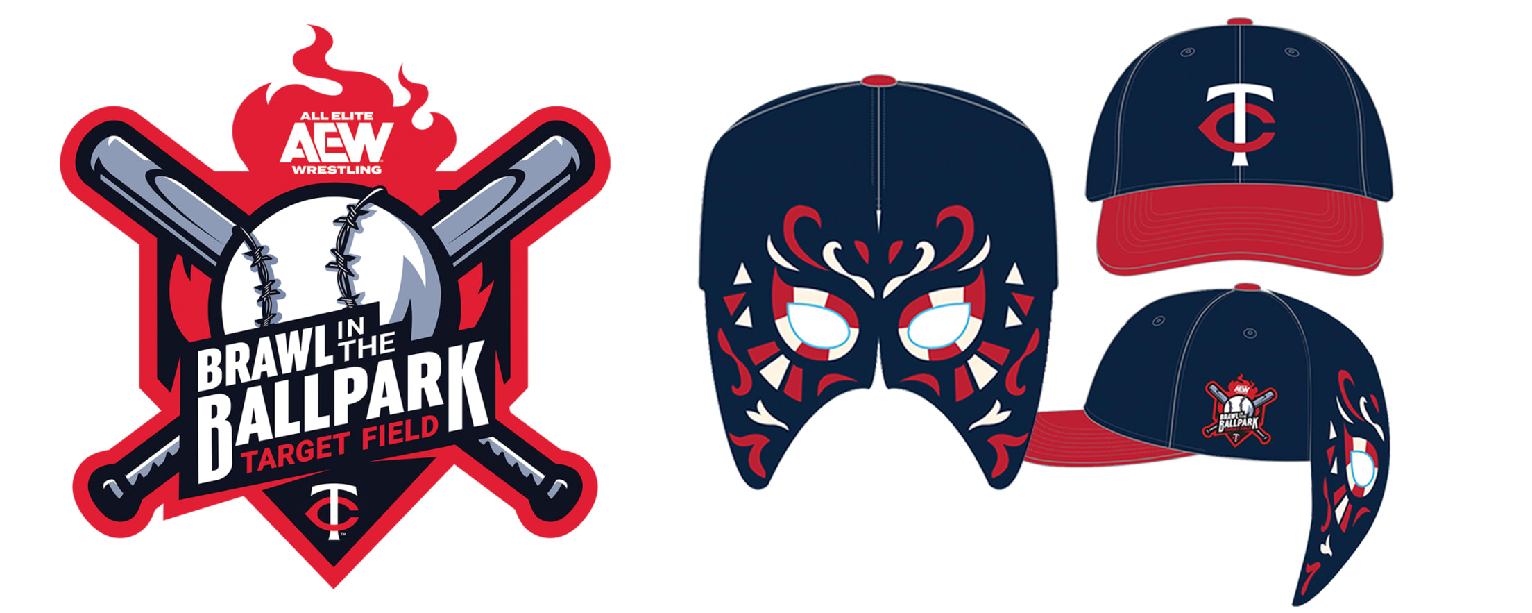 Brawl in the Ballpark Night: exclusive Twins/AEW Lucha Mask Hat