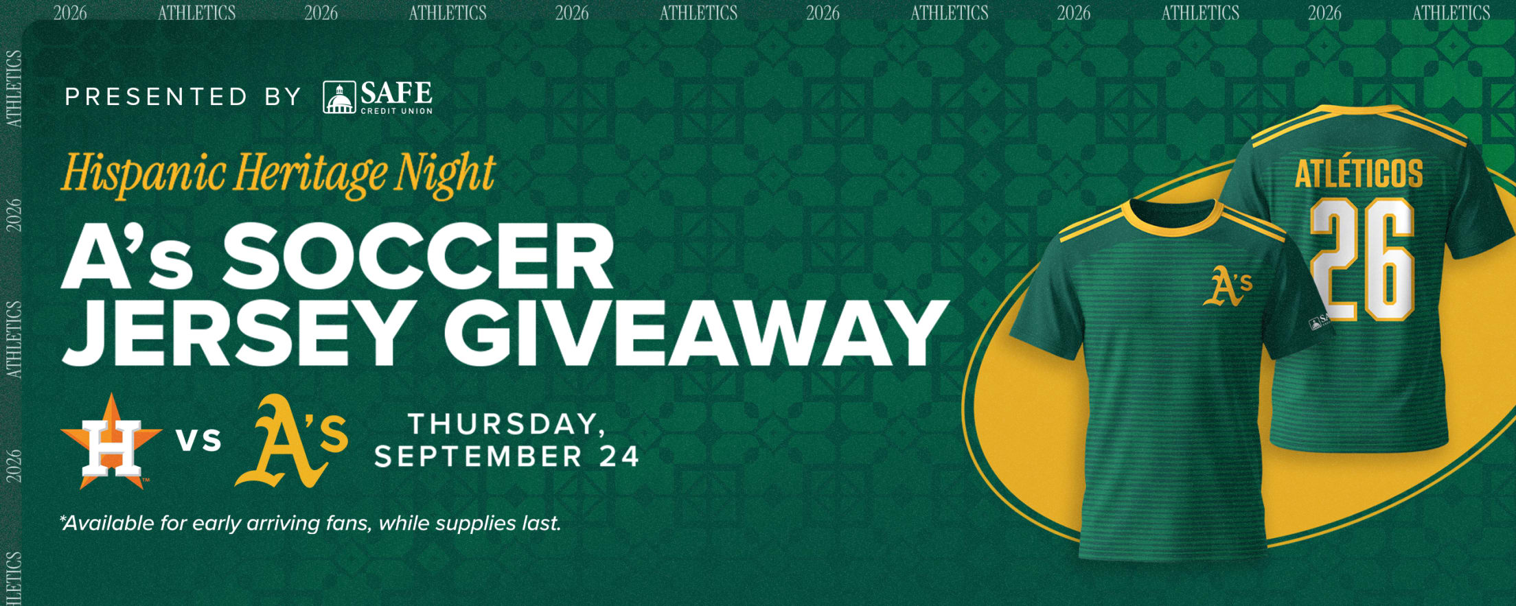 A's Soccer Jersey GIveaway