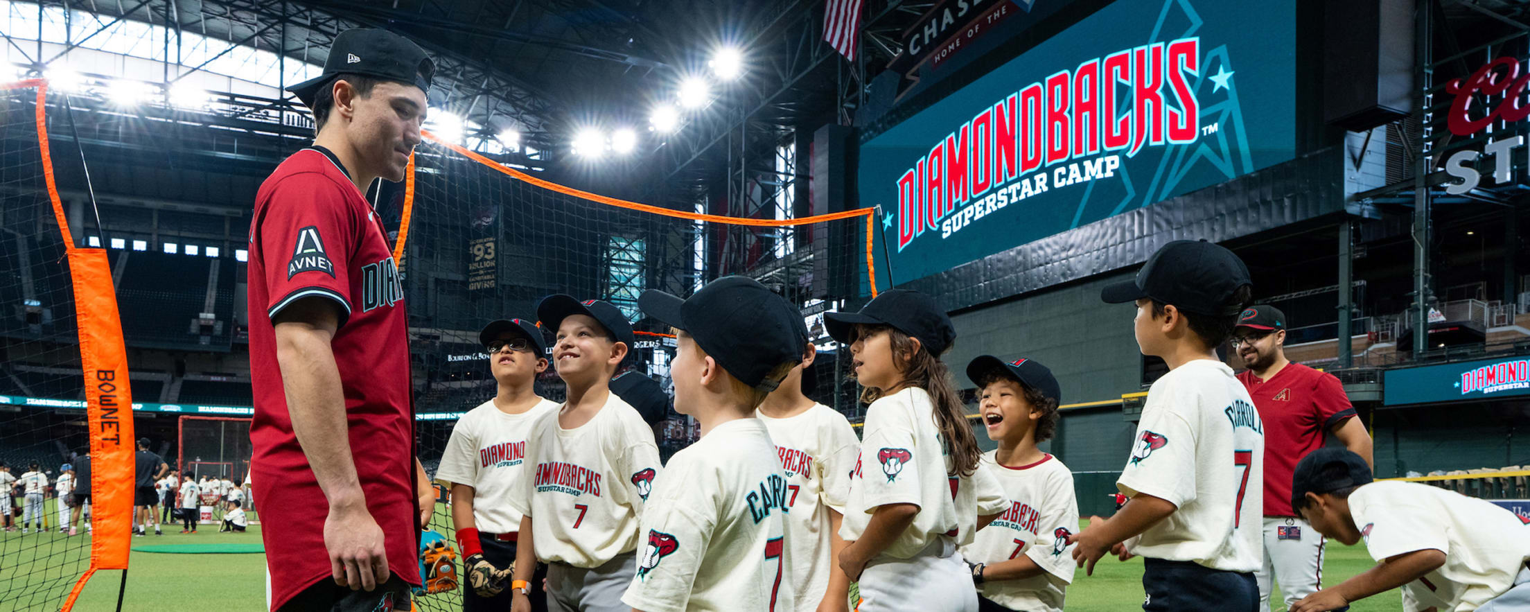 Corbin Carroll at baseball youth camp