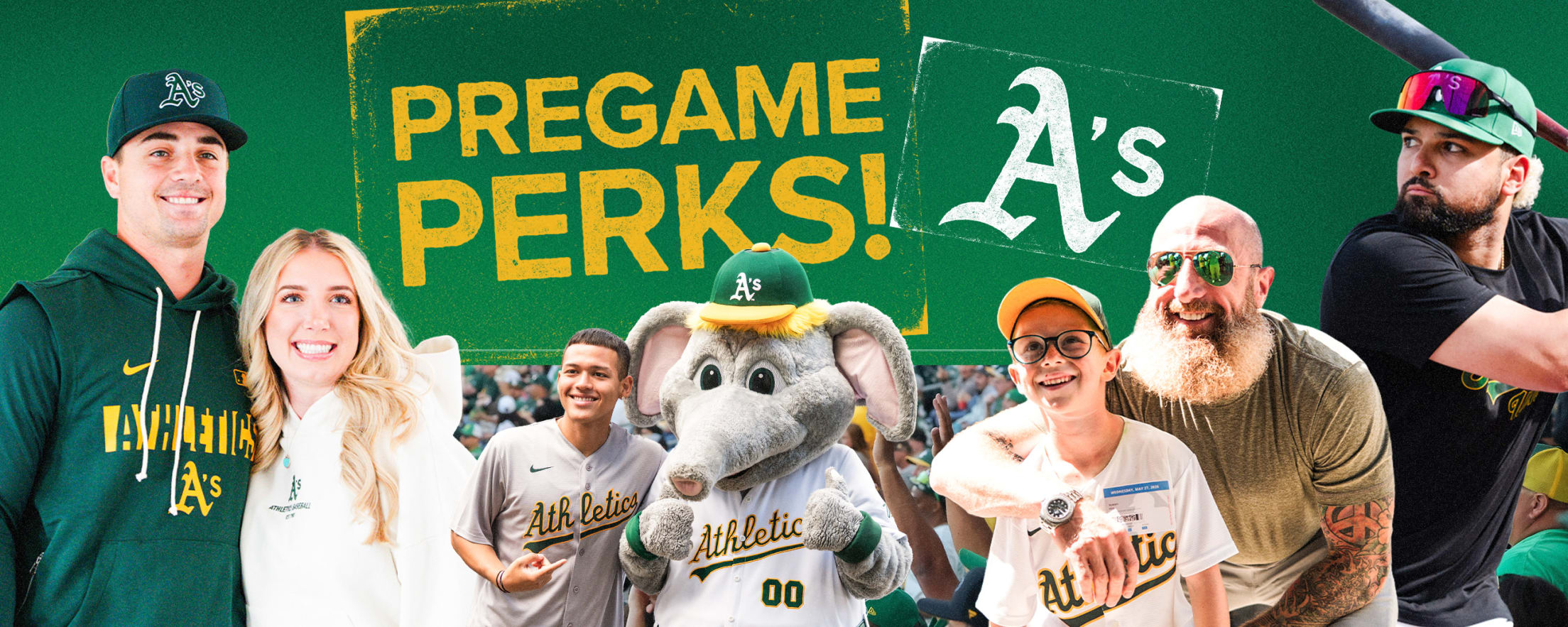 Pregame Perks = Surprises! Be the first through the gates every Tuesday and Wednesday A’s home game for your chance at some one-of-a-kind opportunities you can’t get anywhere else.