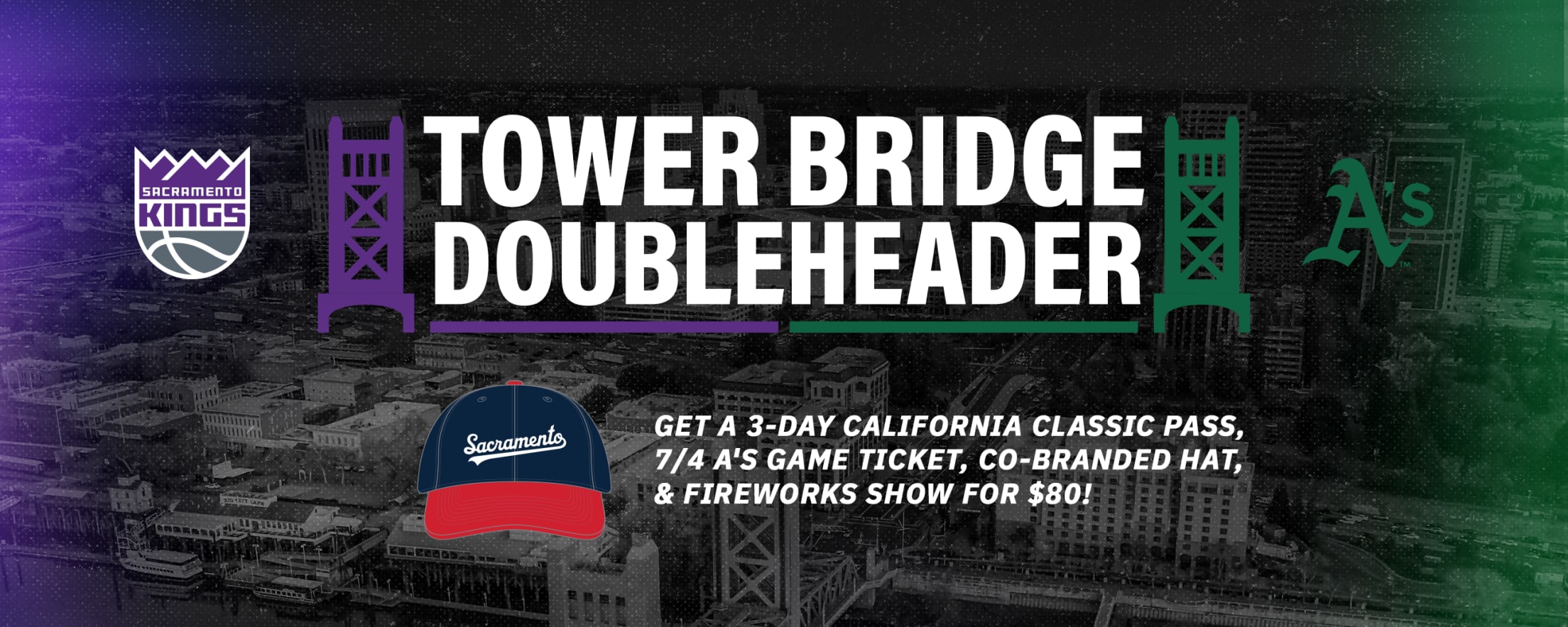 Tower Bridge Doubleheader - Co-Branded Hat & Fireworks Show