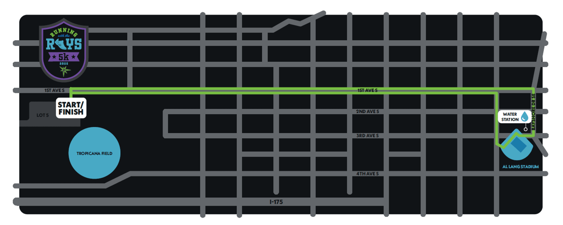 Running with the Rays Course Map