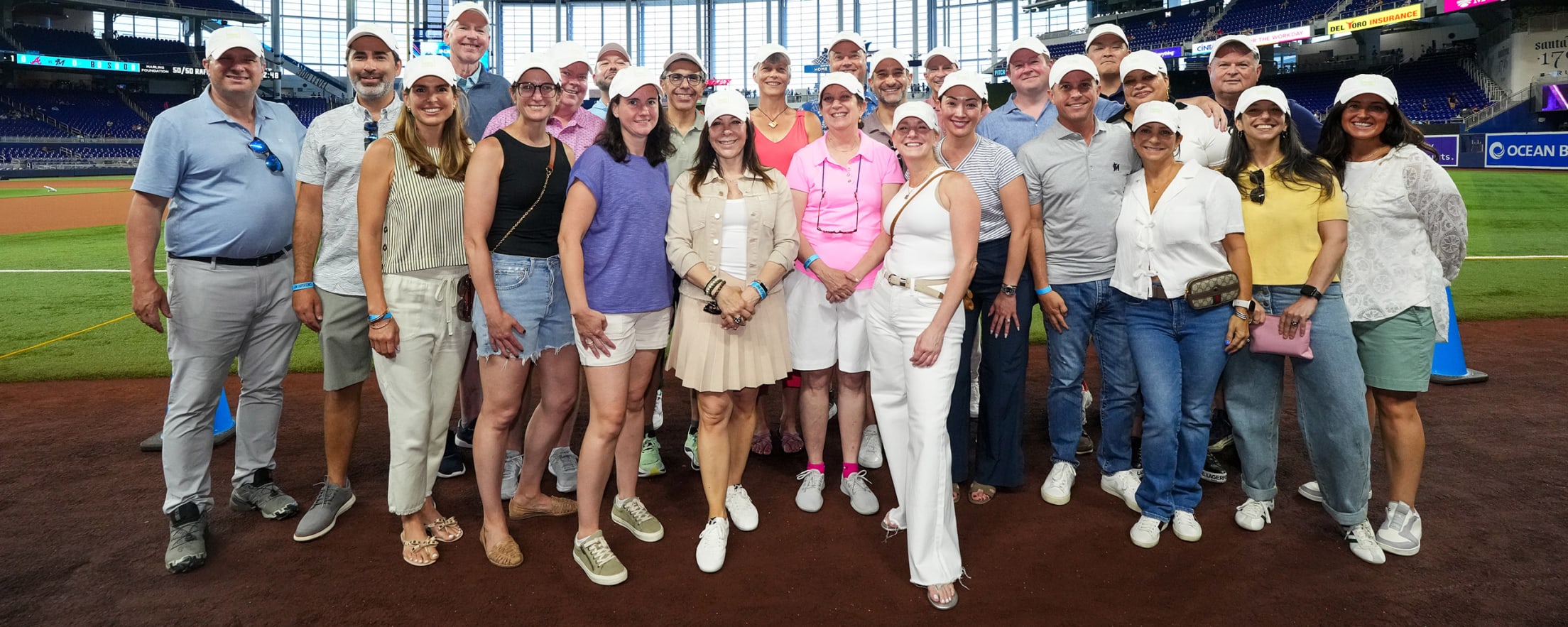 Company outing at a Marlins game