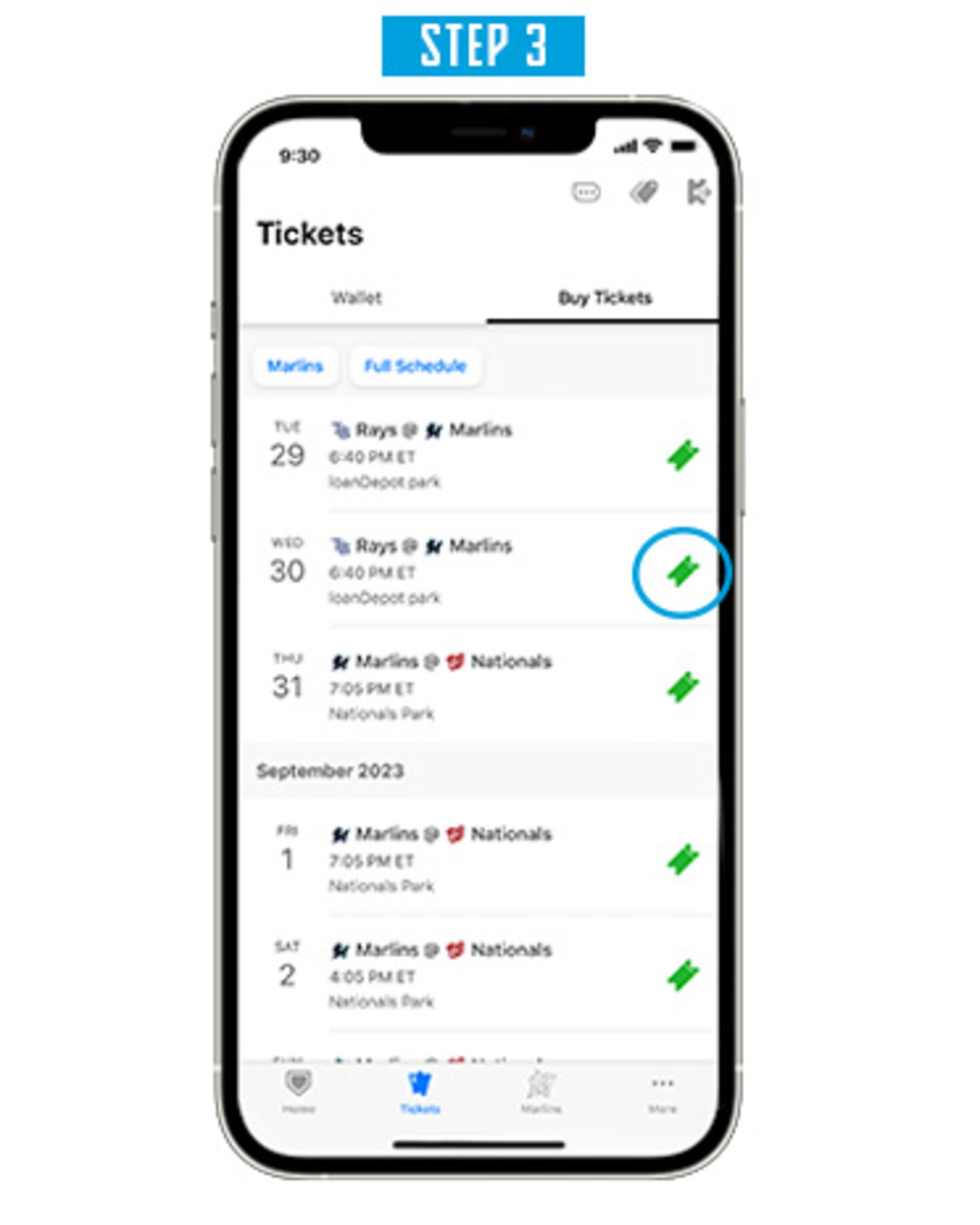 MIA - Digital Ticketing - How to Step 3