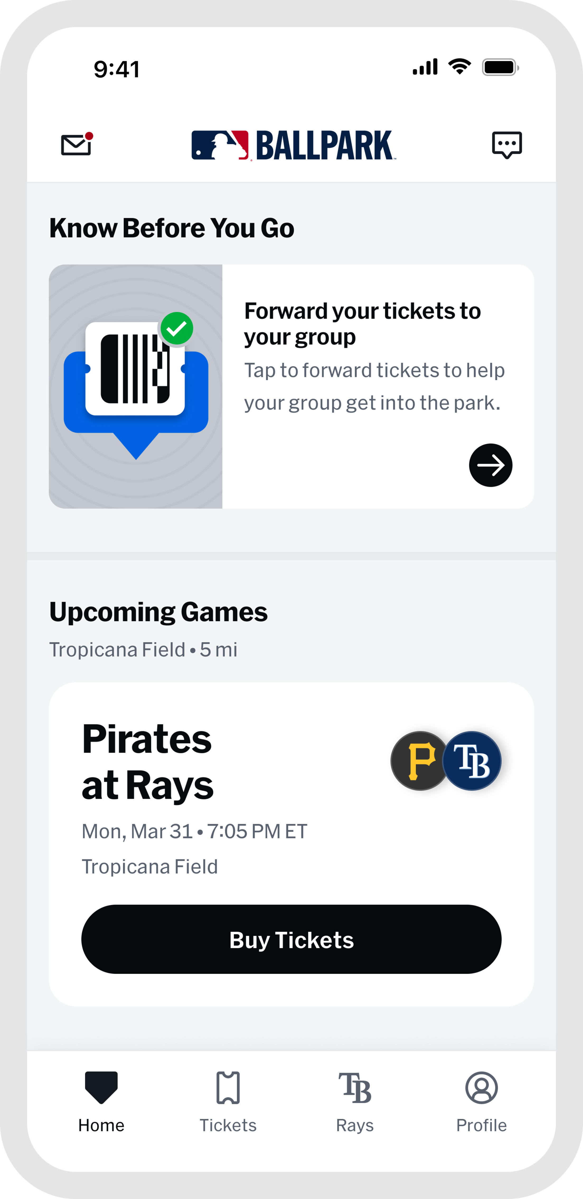 MLB Ballpark app