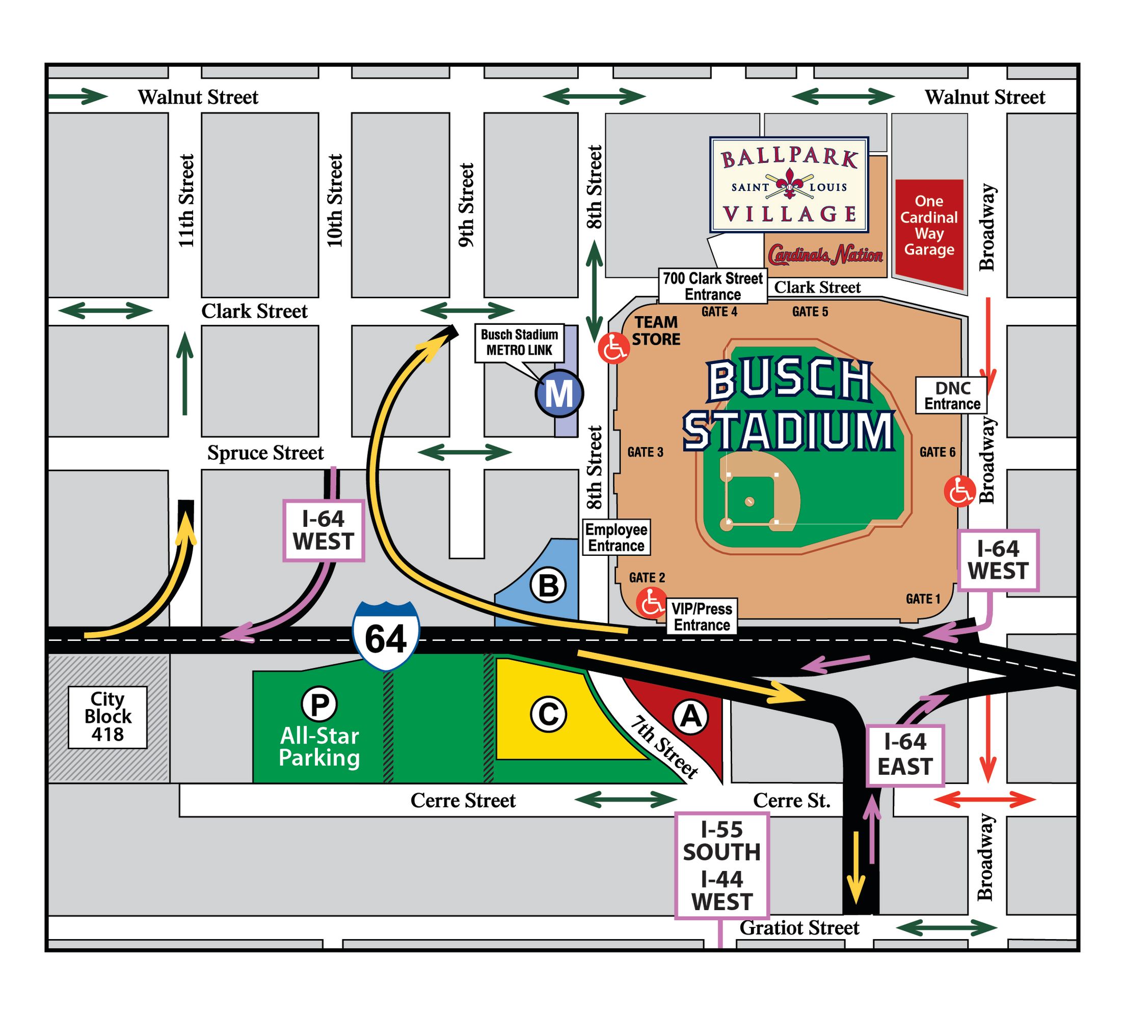 2025 Stadium Parking Map