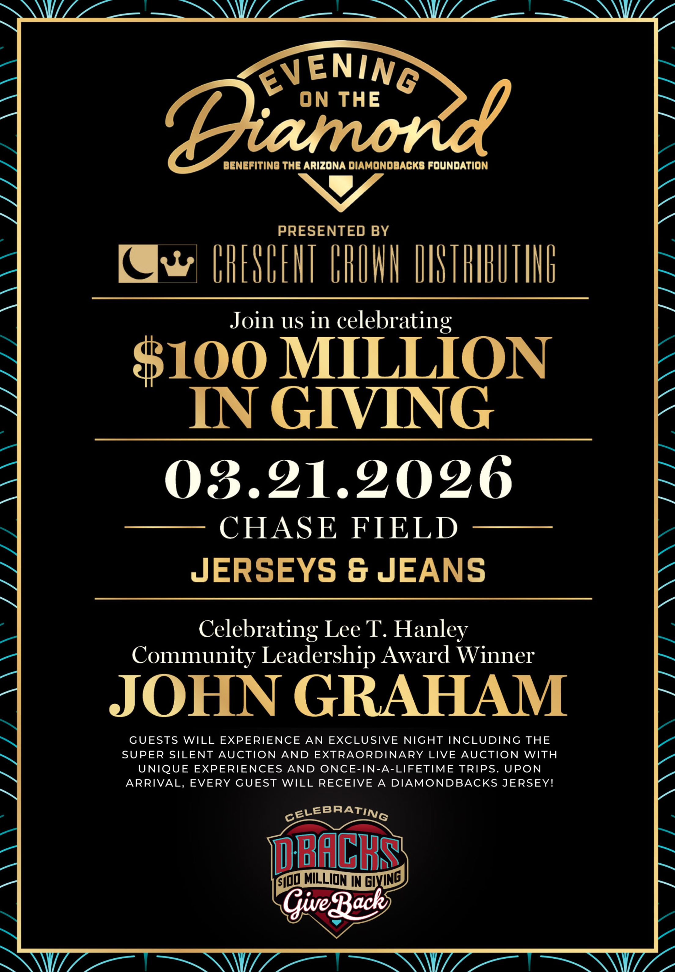 Evening on the Diamond, March 21, 2026, Chase Field, Jersey & Jeans