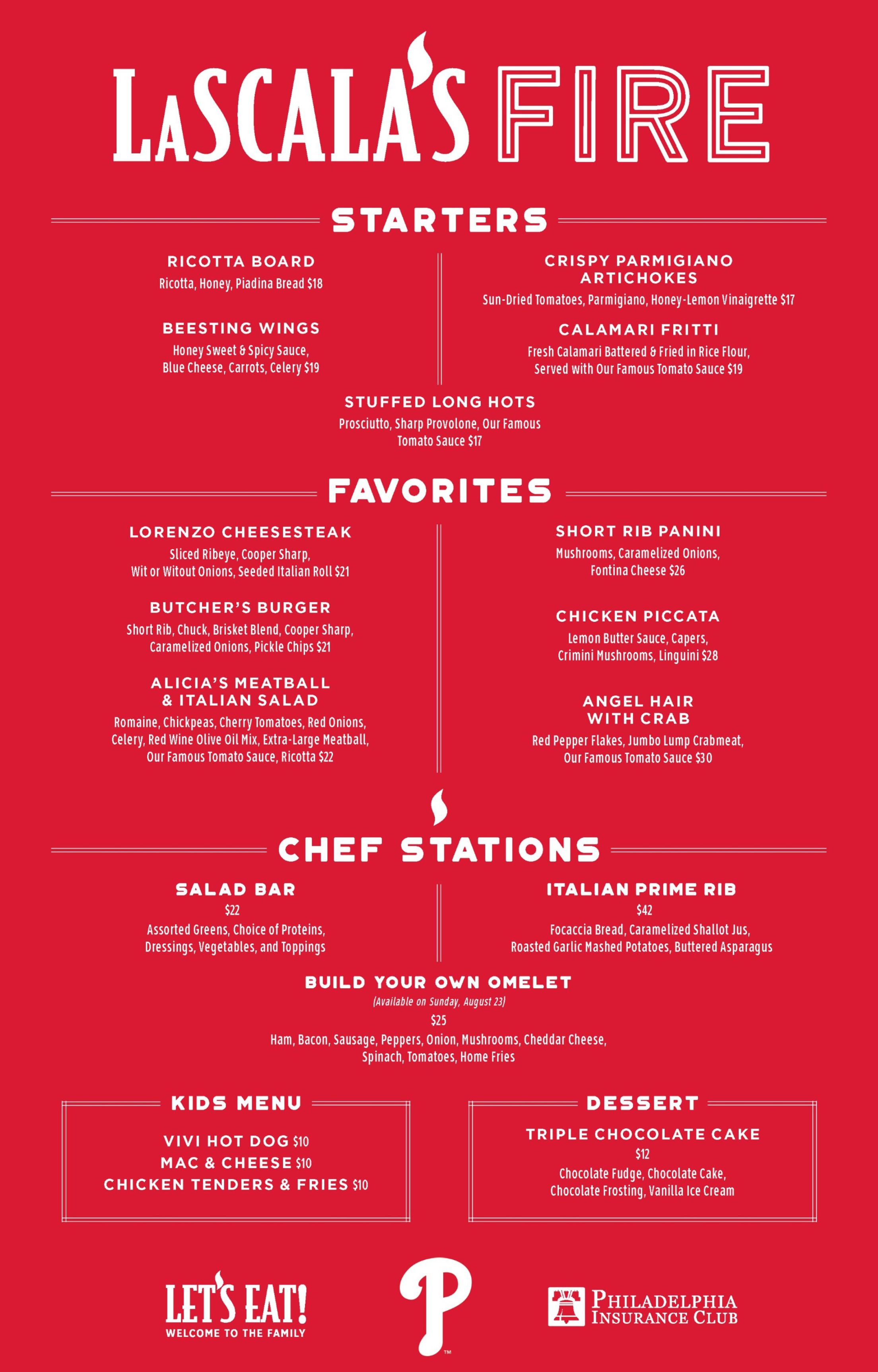 LaScala's Fire Menu