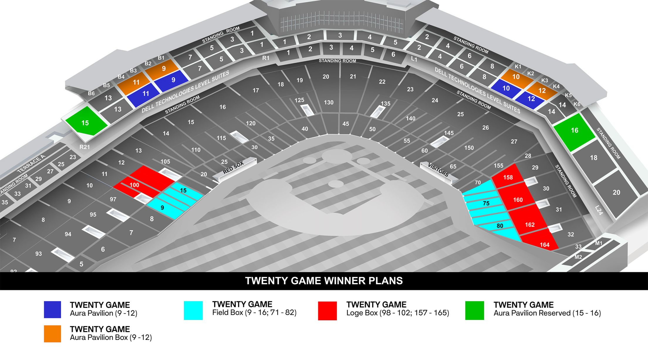 Twenty Game Winner Plans Seat Map