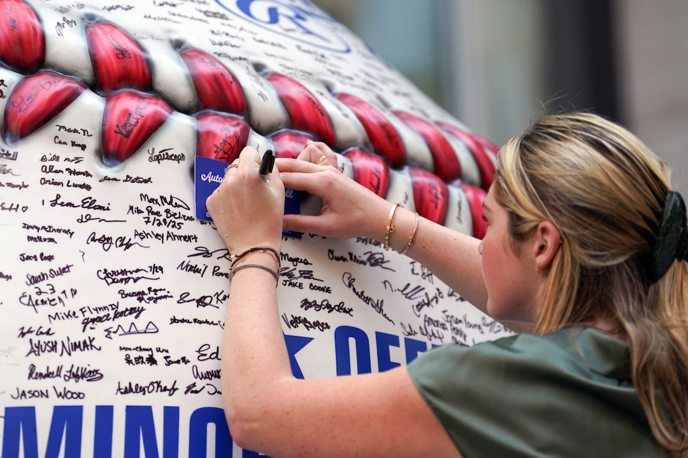 The World’s Most Autographed Baseball tour at MLB Headquarters on Tuesday, July 29, 2025 in New York, New York.