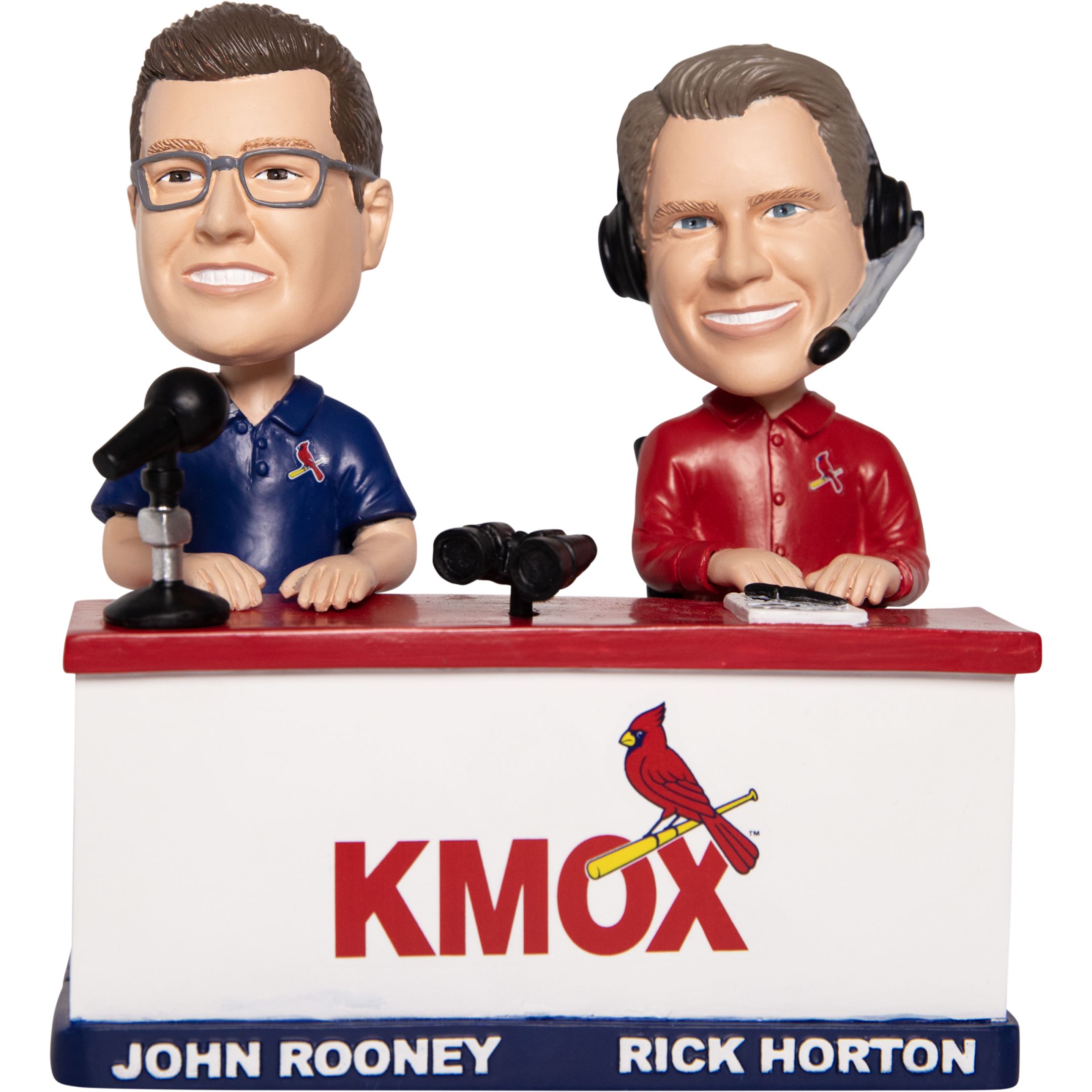 KMOX Cardinals bobblehead with announcers Ricky Horton and John Rooney