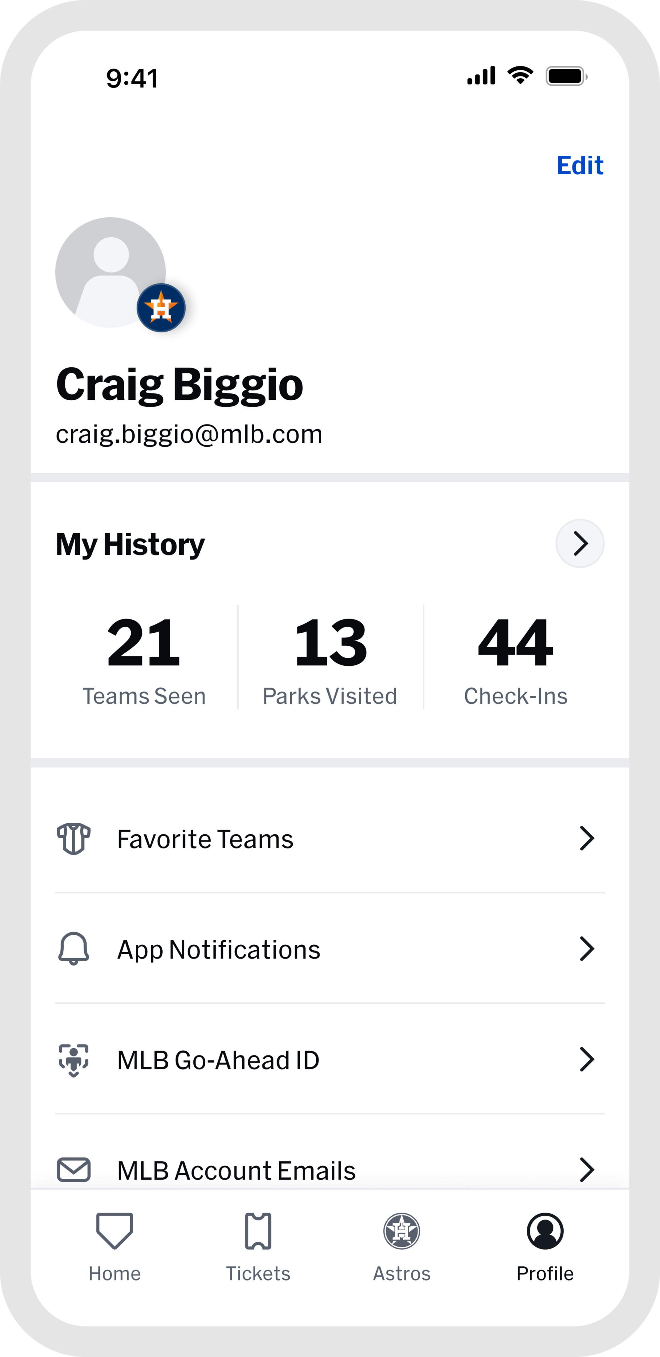 MLB Ballpark App Ticket Access