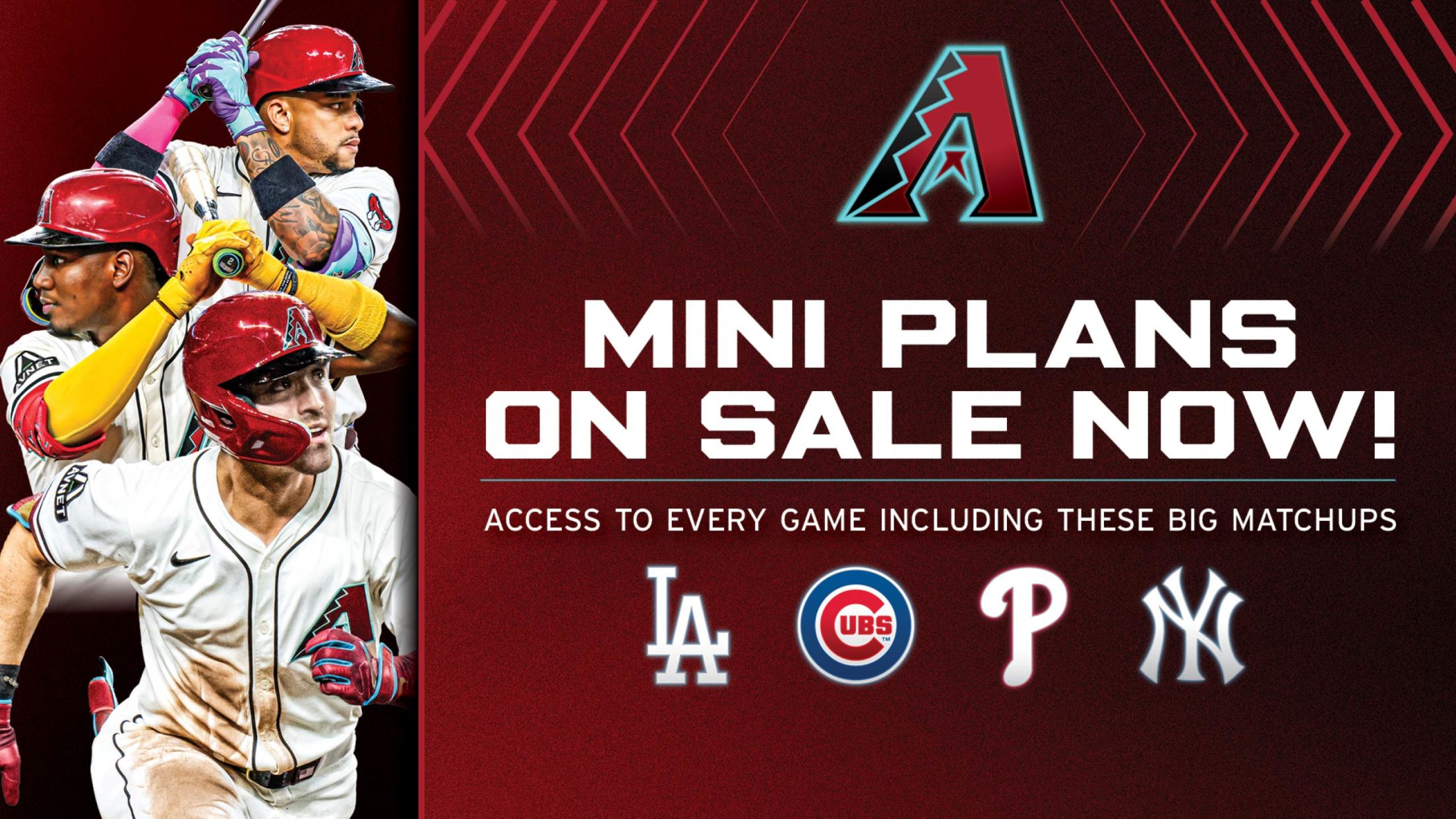 Mini Plans on sale now! Access to every game including these big matchups: Dodgers, Cubs, Phillies, Yankees