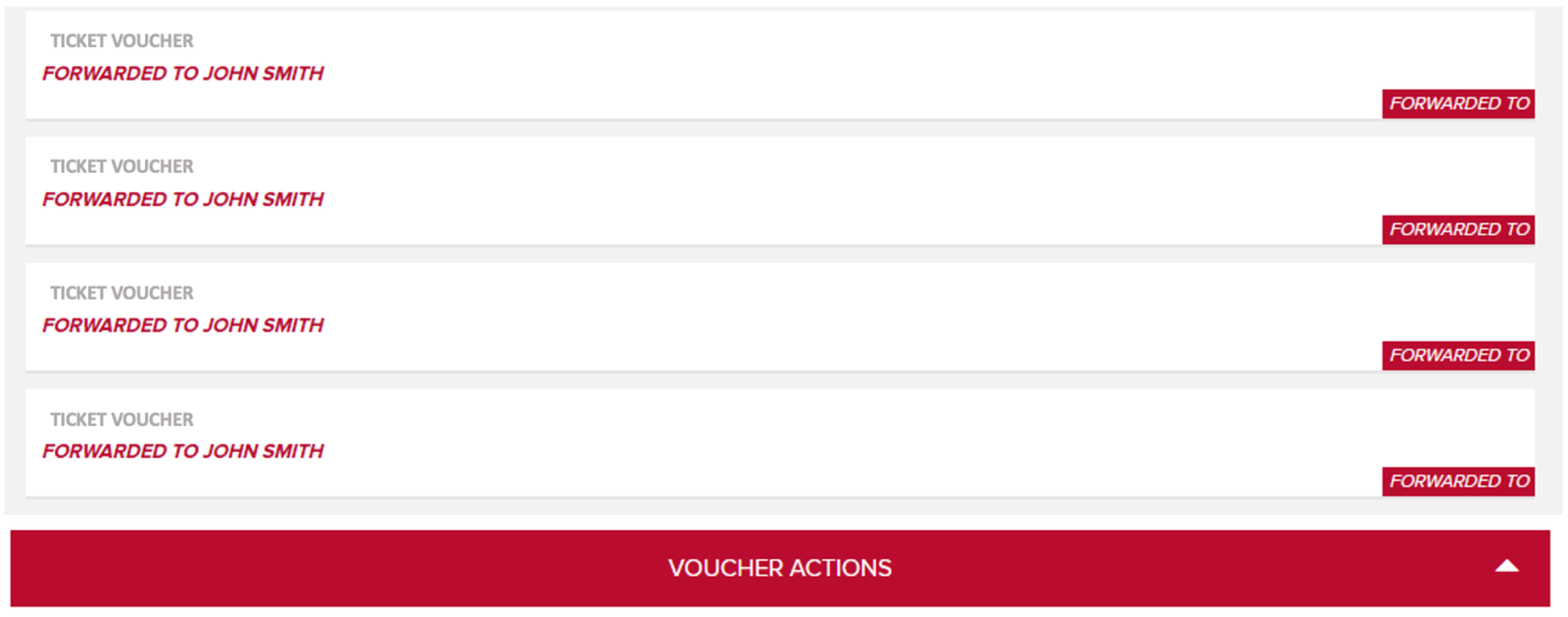 Forwarded vouchers