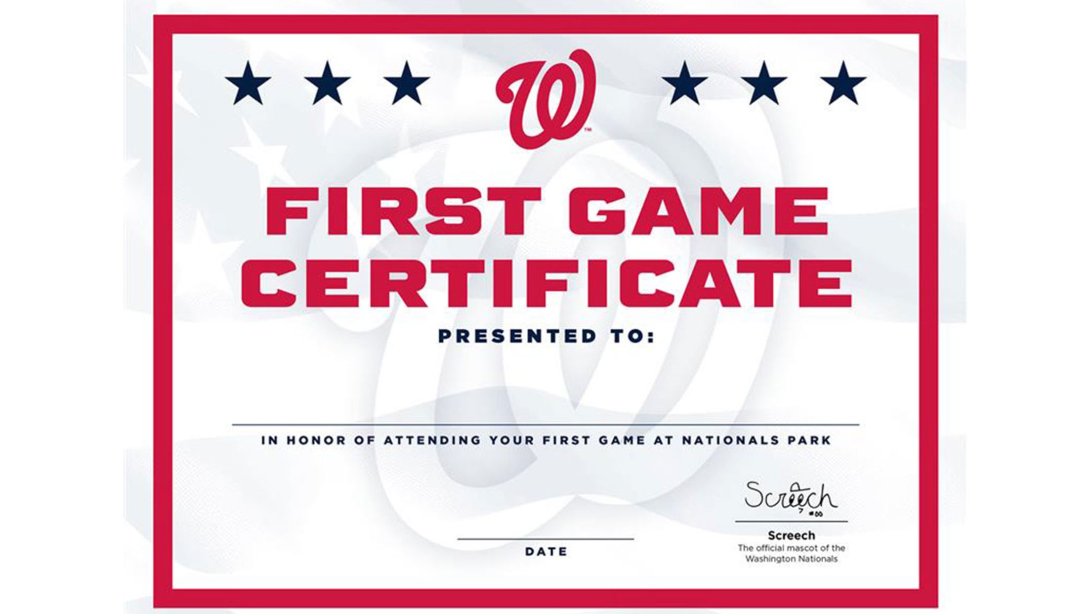 First Game Certificates