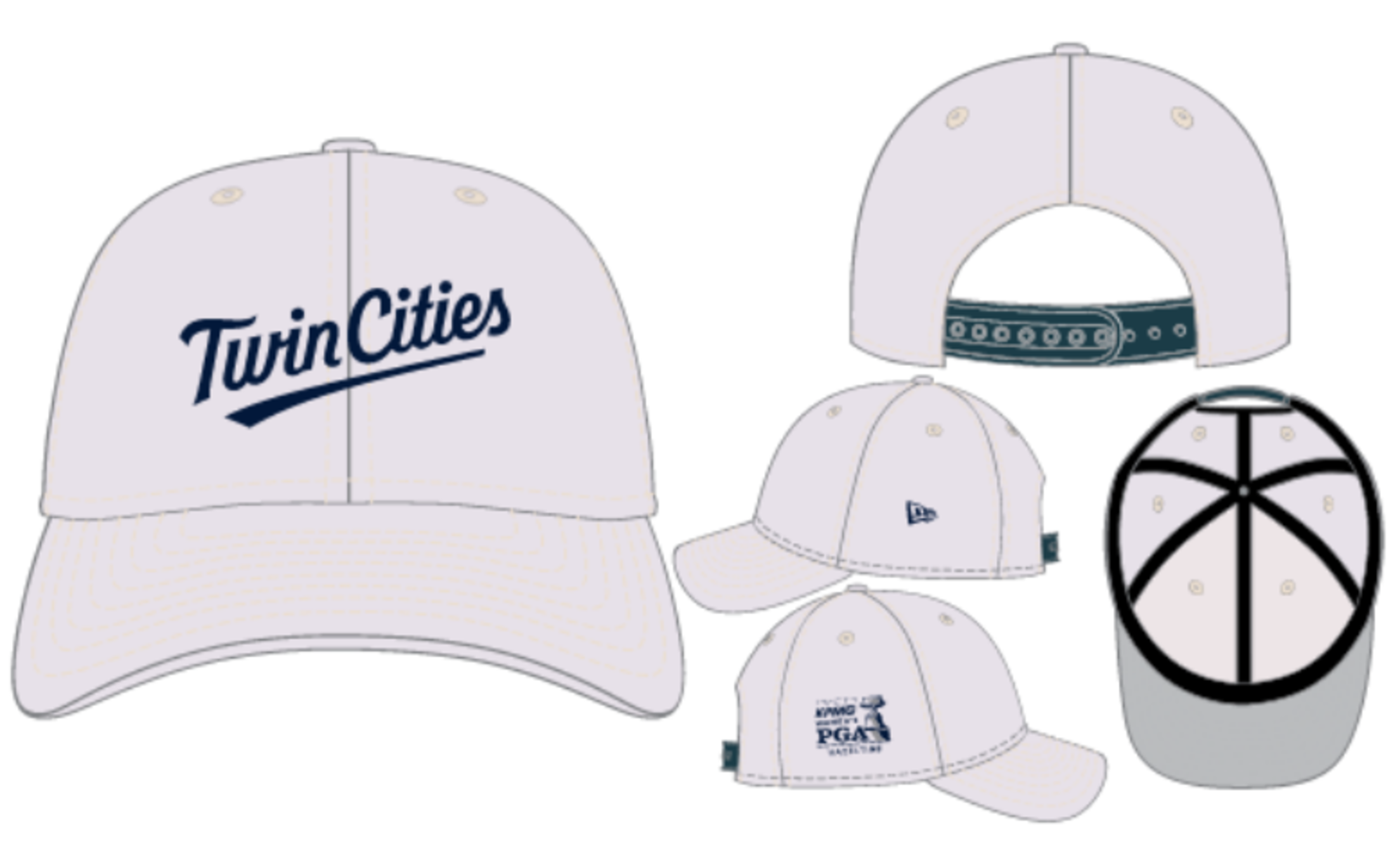 co-branded Twins x KPMG Women's PGA baseball hat
