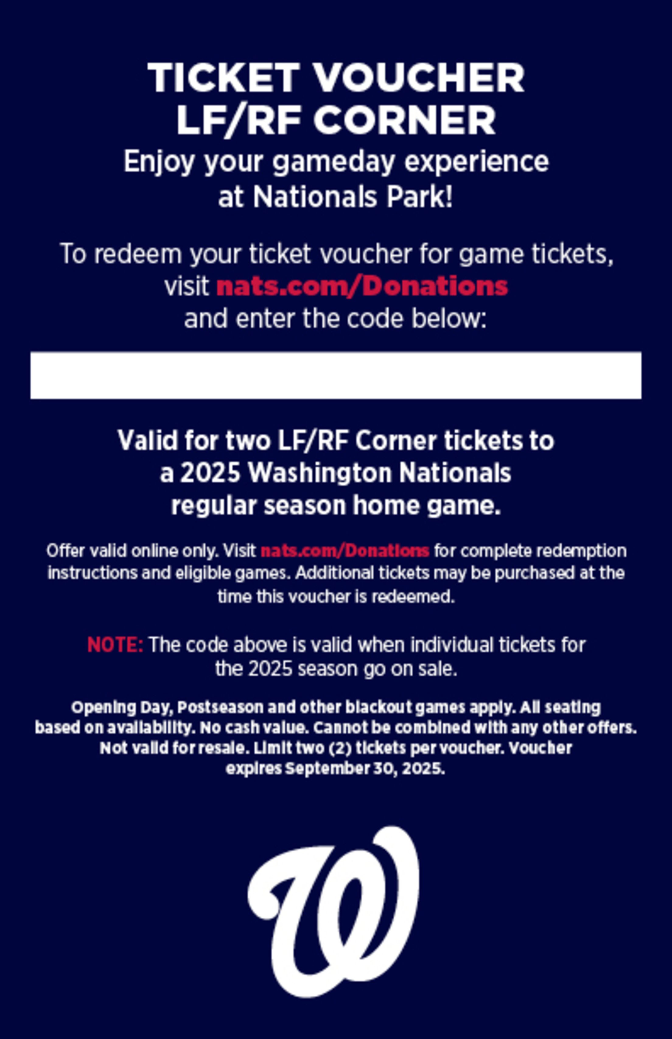 Ticket Voucher LF/RF Corner