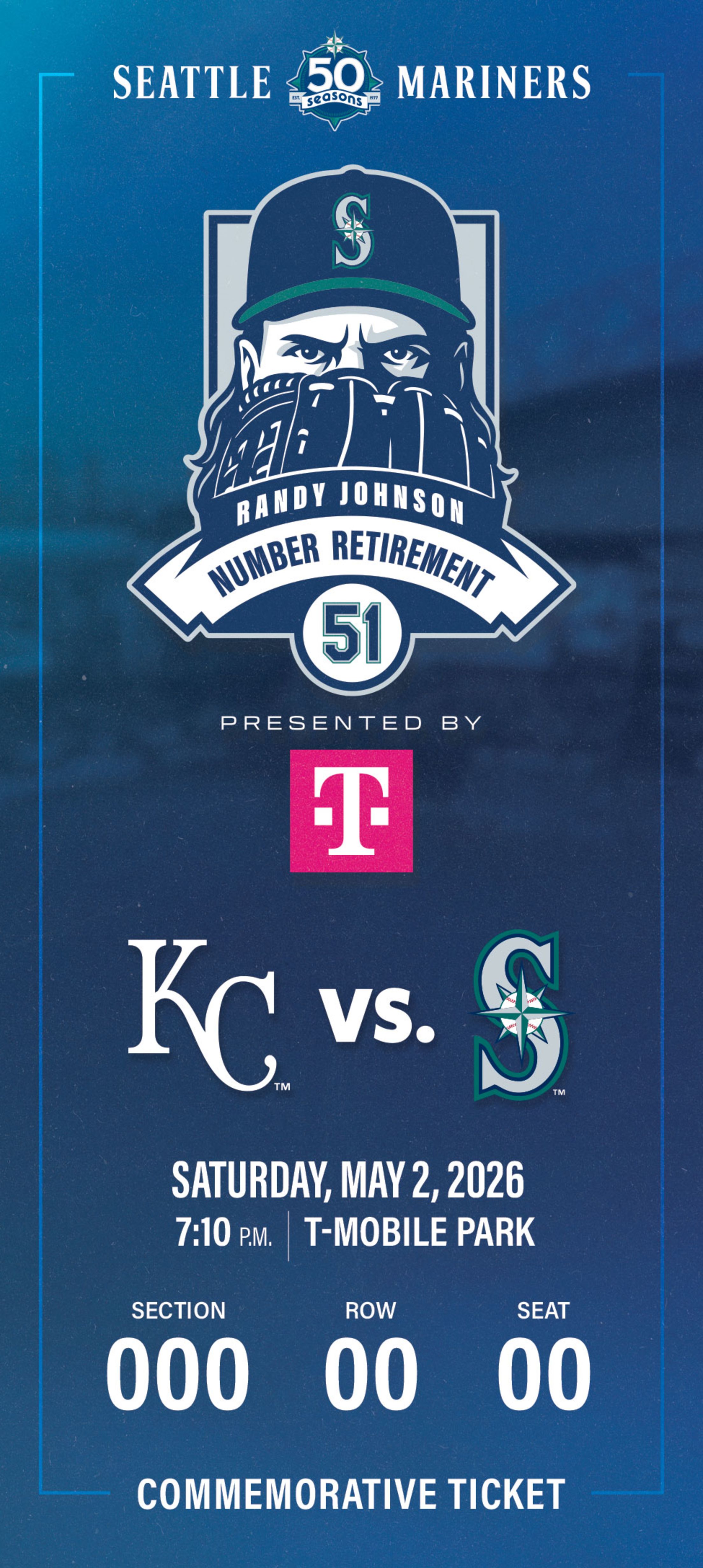 Commemorative Ticket: Randy Johnson Number Retirement