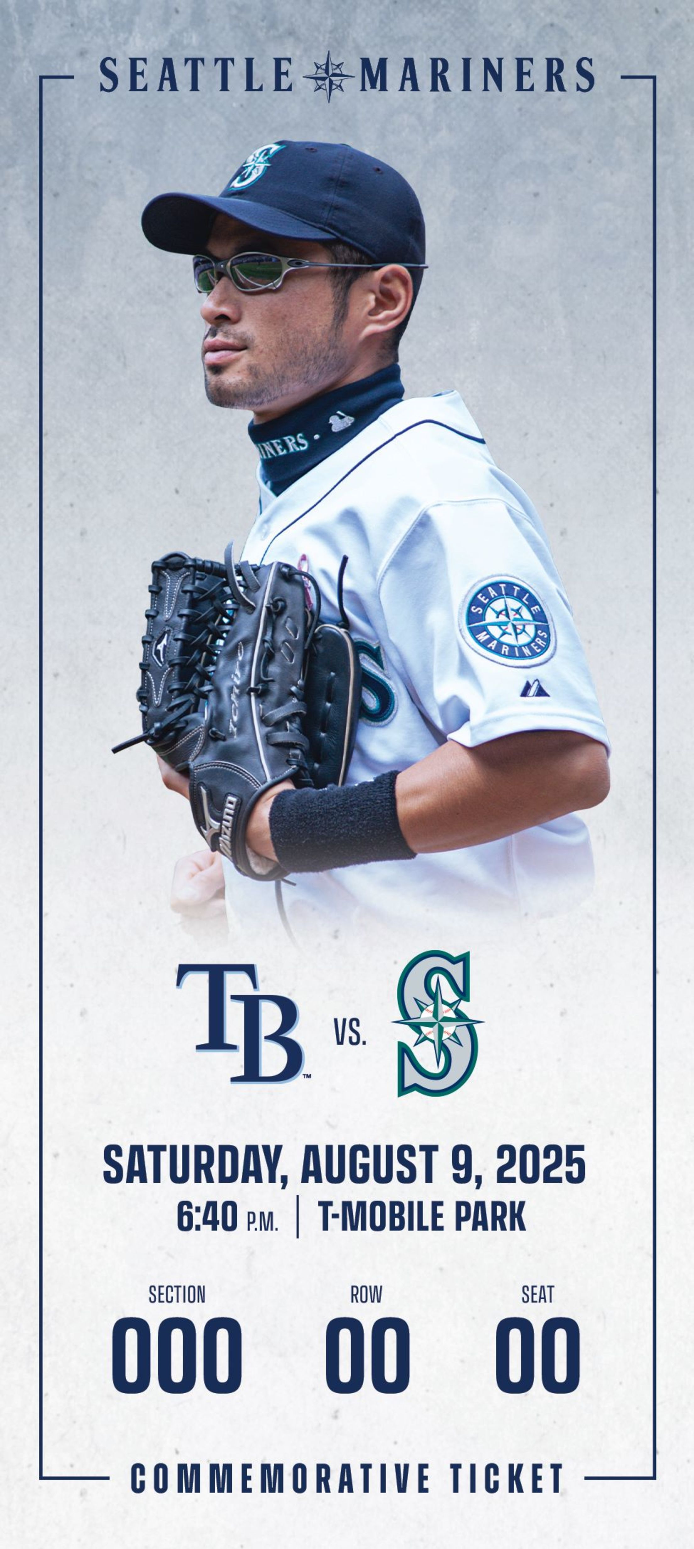 Ichiro Hall of Fame Weekend Commemorative Tickets: Saturday, August 9