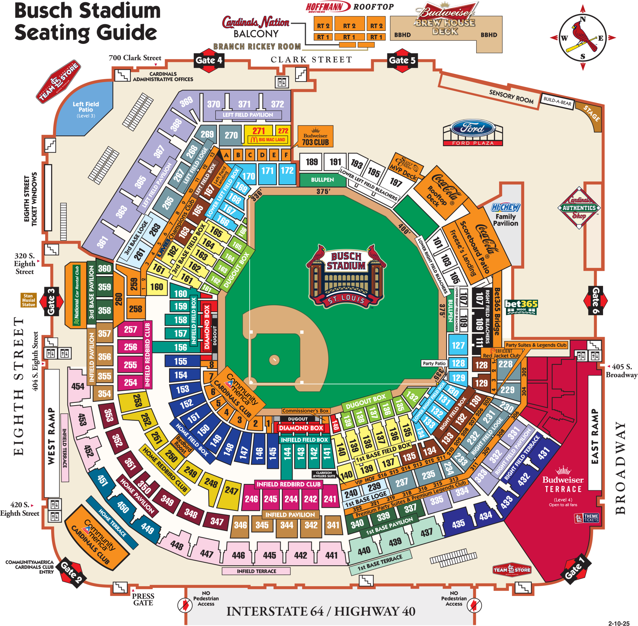 Busch Stadium Seat Map