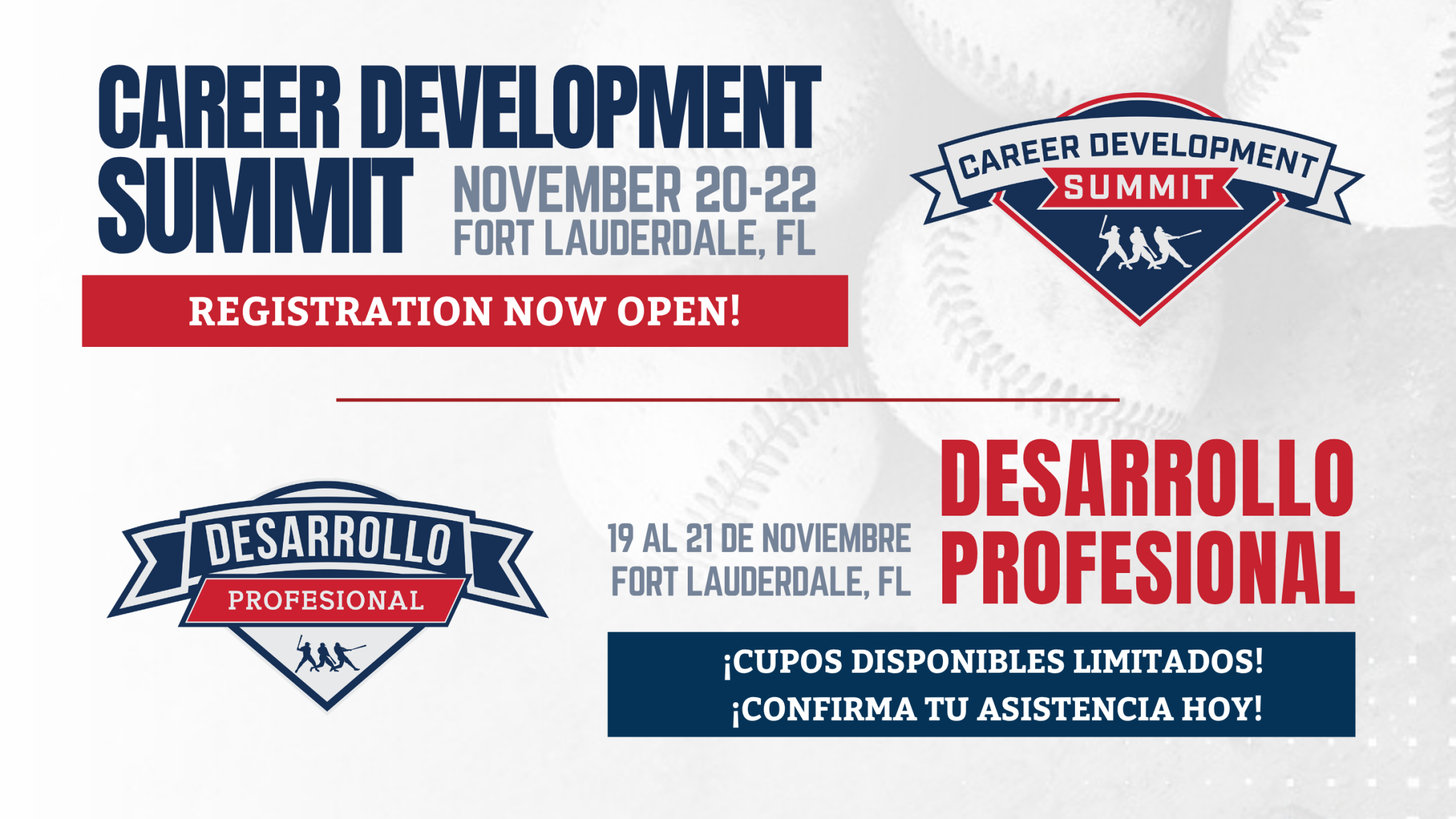 MLBPAA offers the exclusive event for players in both English and Spanish.