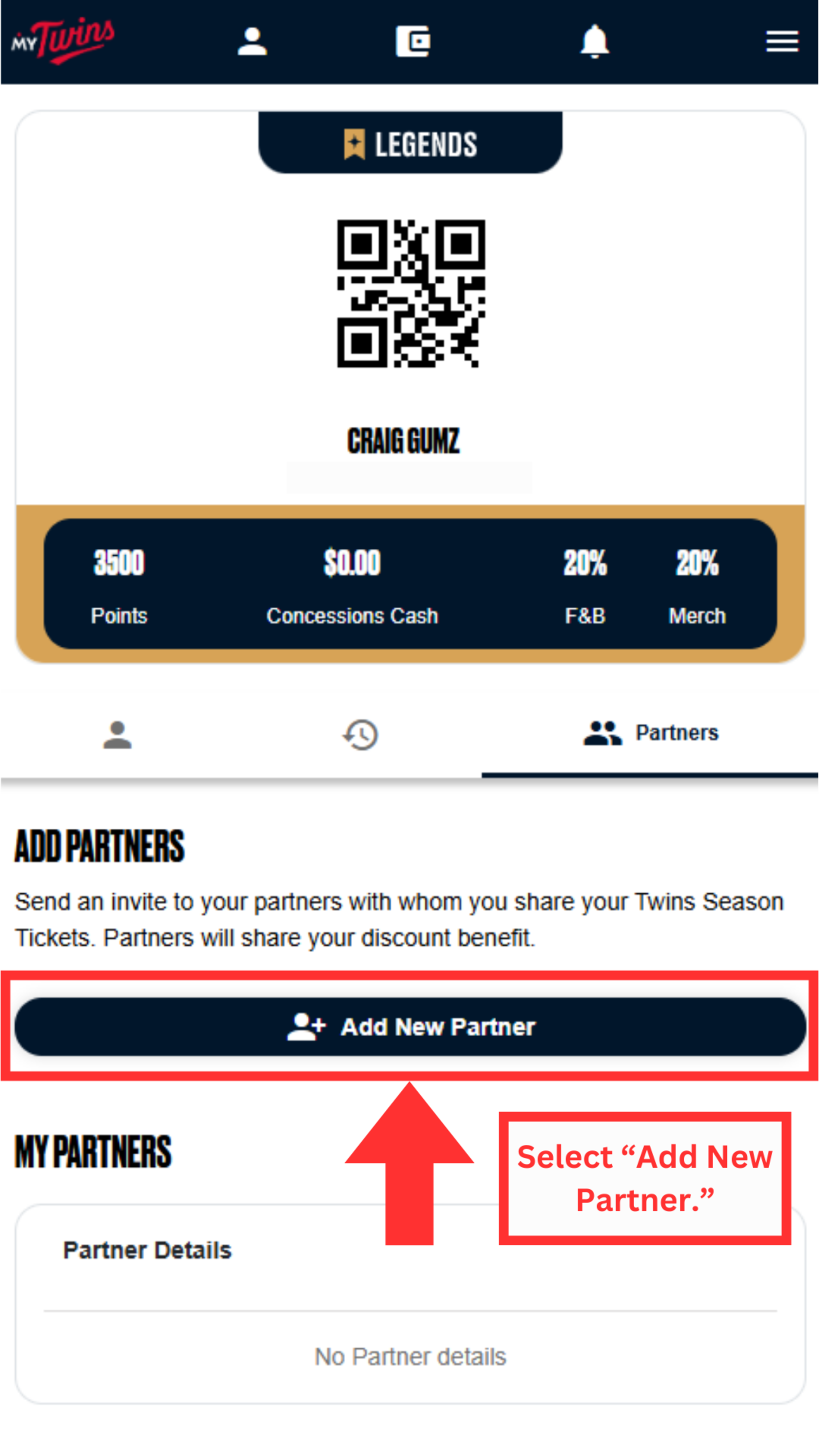 Select "Add New Partner."