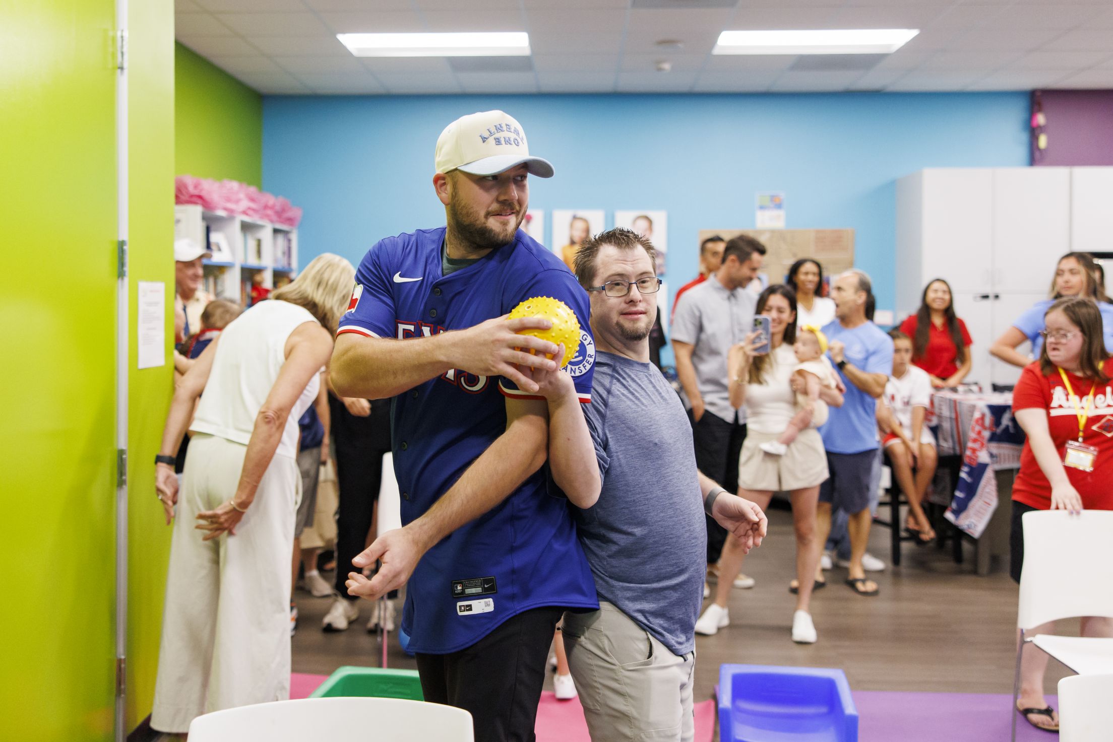 Jake Burger joins in on the fun at Gigi's Playhouse.