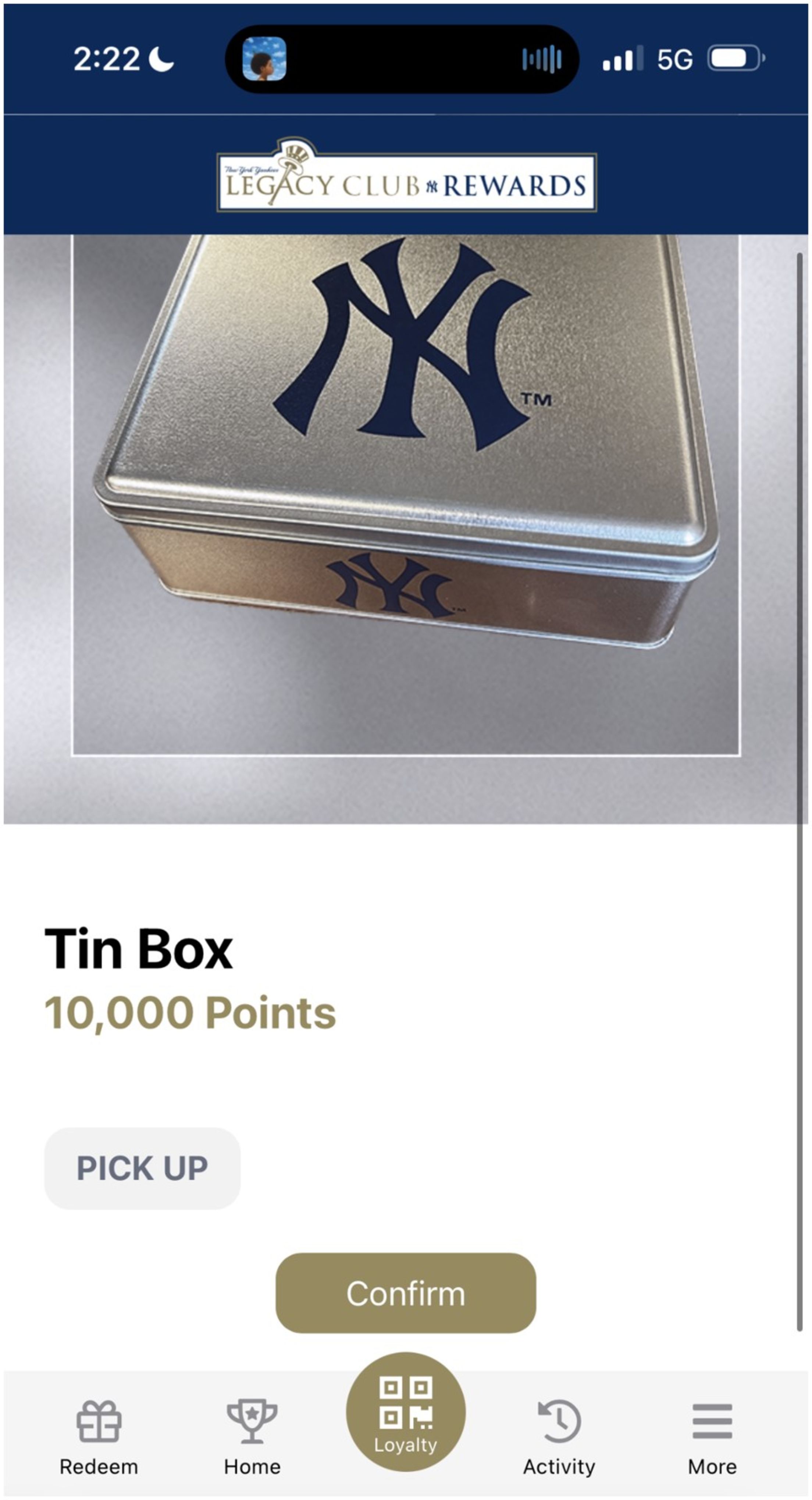 Legacy Club Rewards - Redeem Points