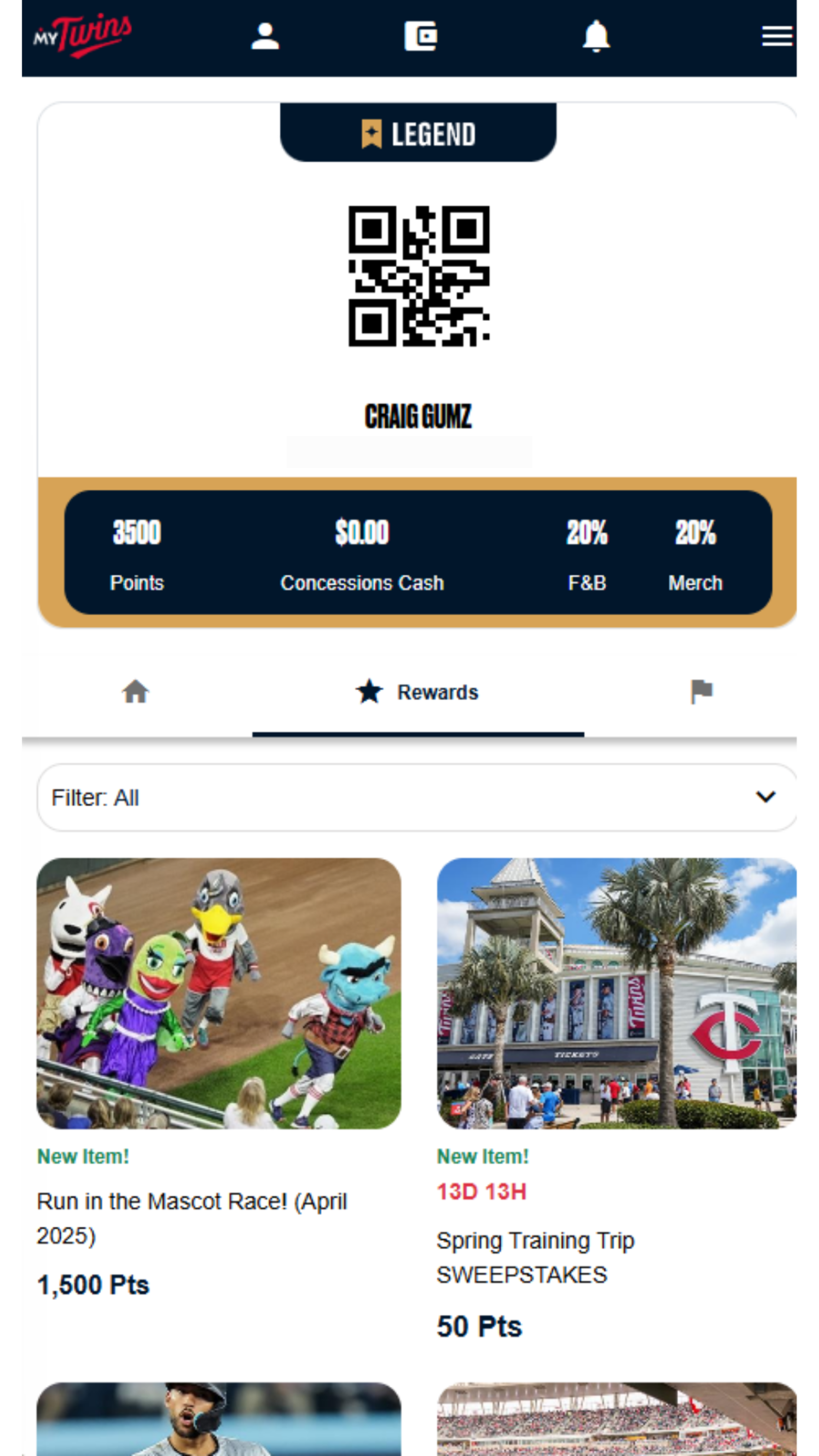 You will see MyTwins Rewards.