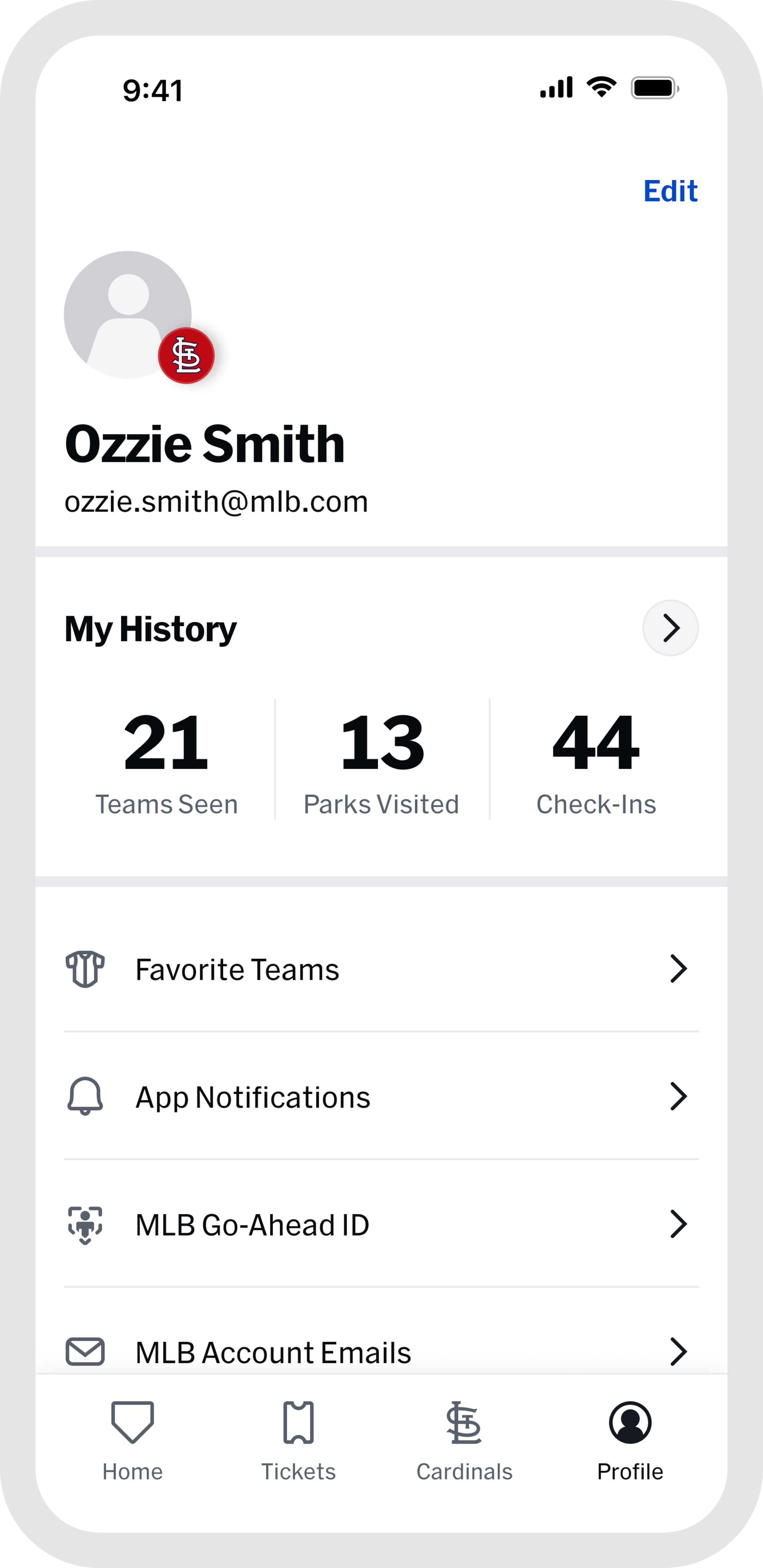 MLB Ballpark app Ticket Access