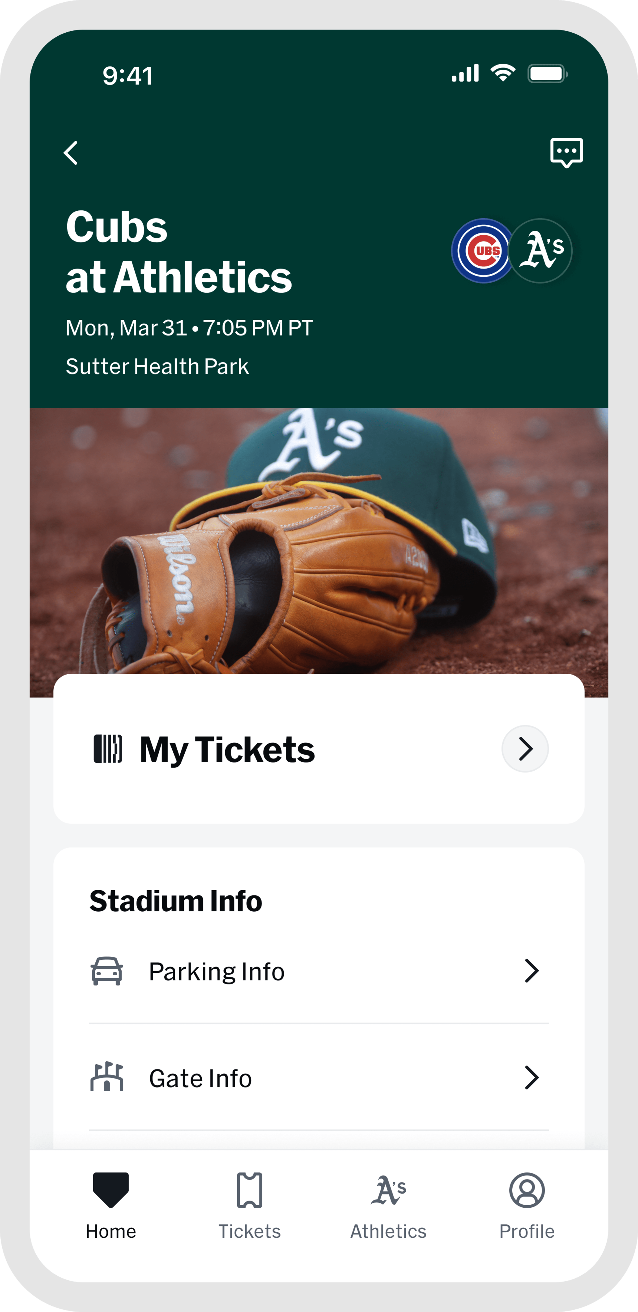 MLB Ballpark app - At the Game - Event Hub
