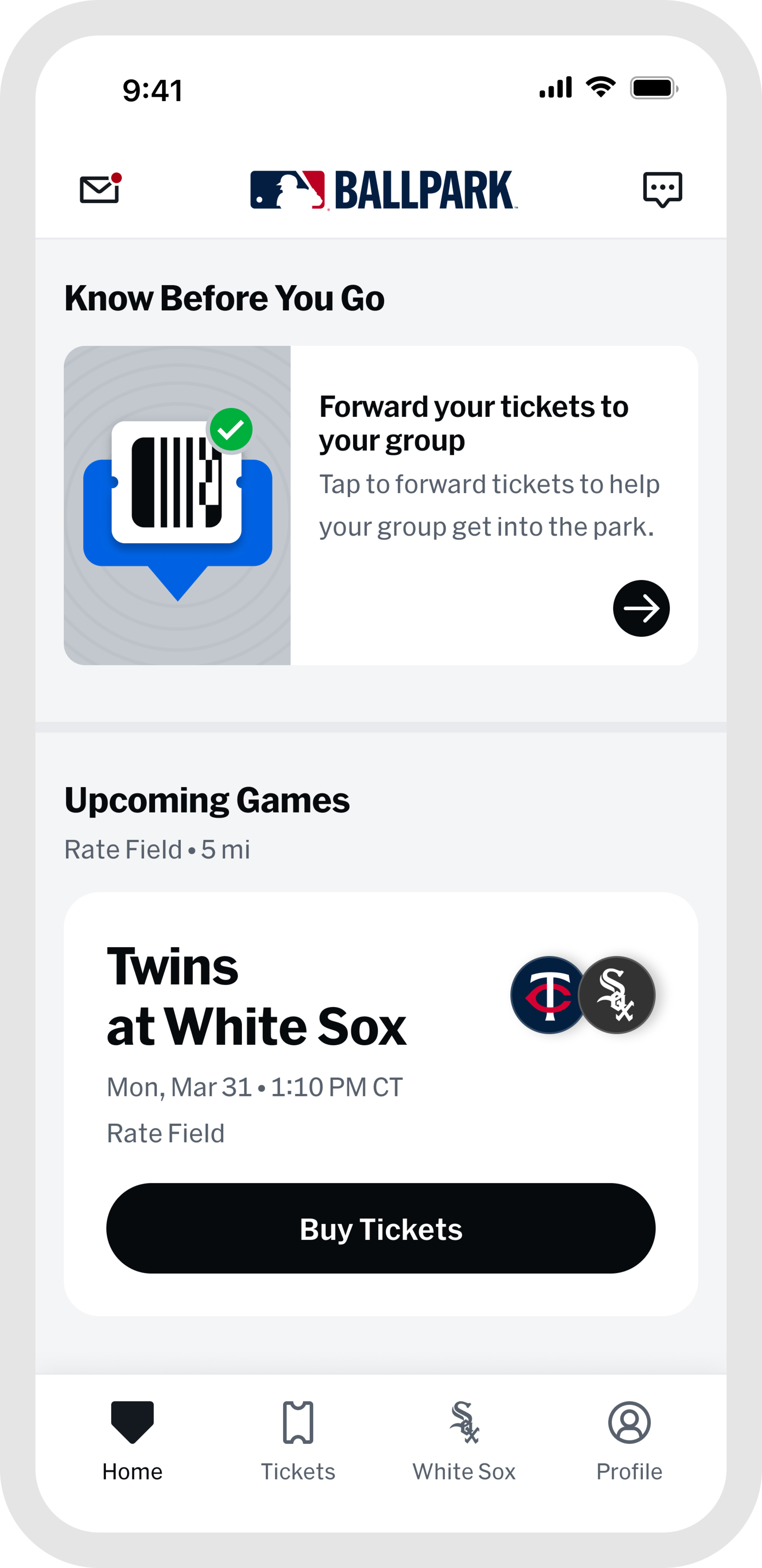 MLB Ballpark app