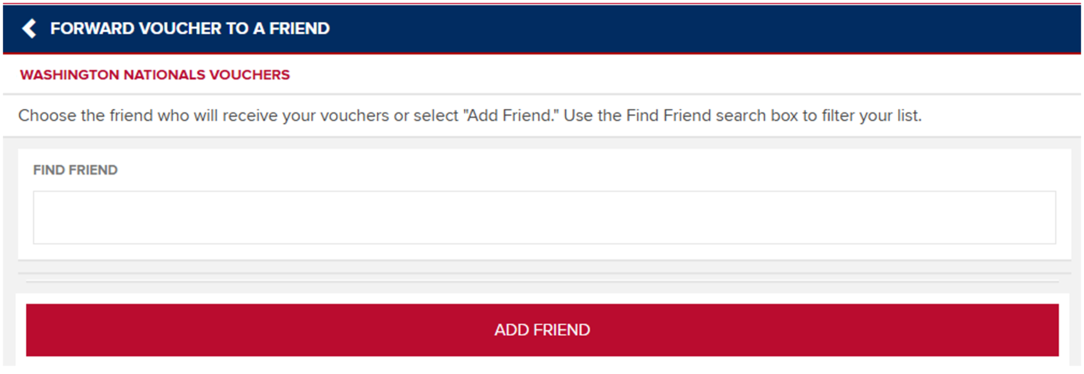 Forward voucher to a friend