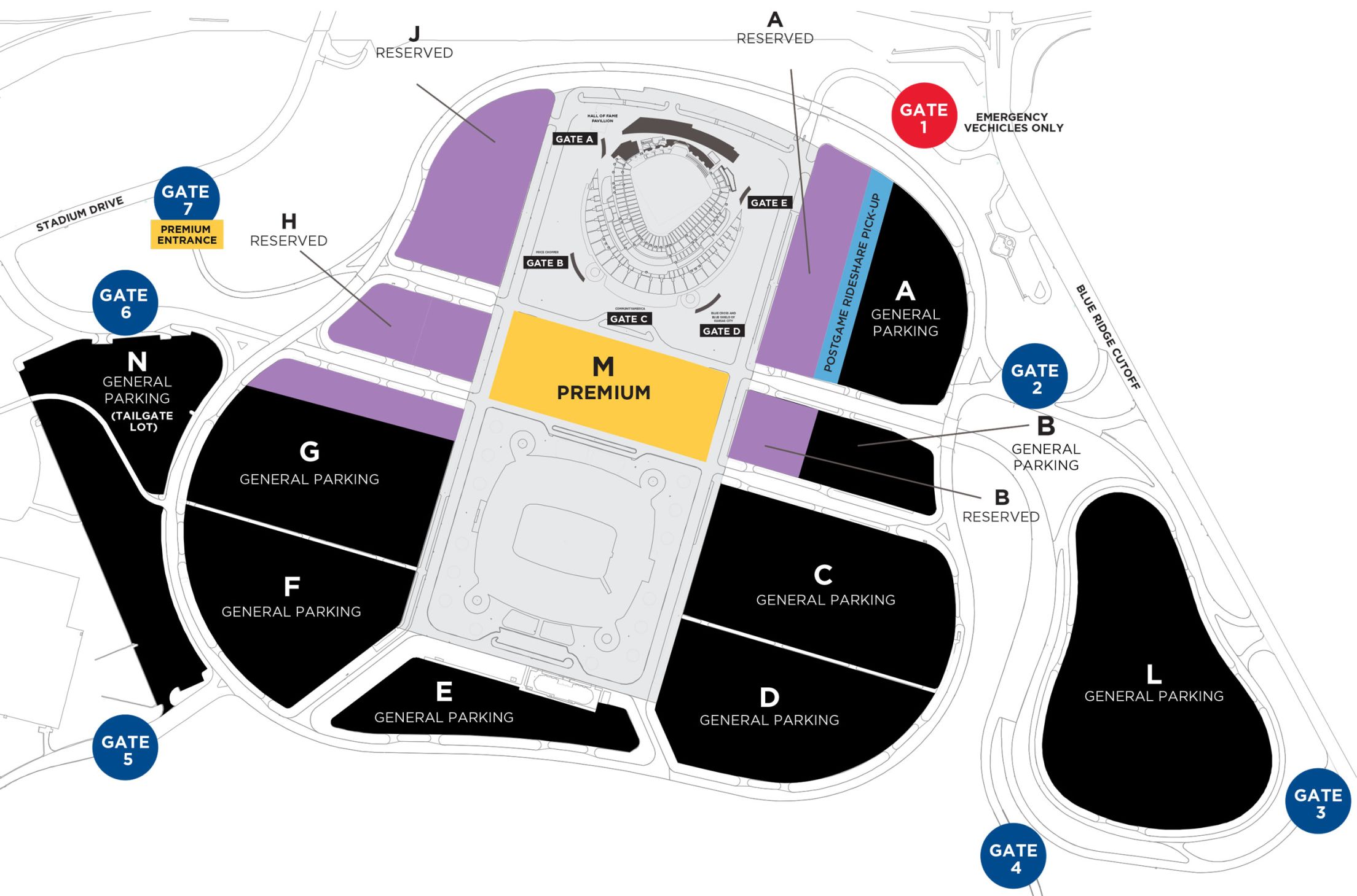 2026 Royals Parking Map