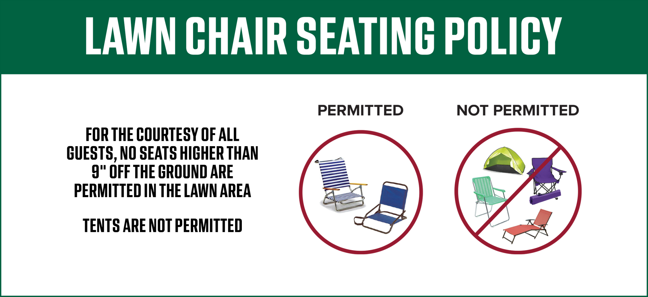 Lawn Chair Seating Policy