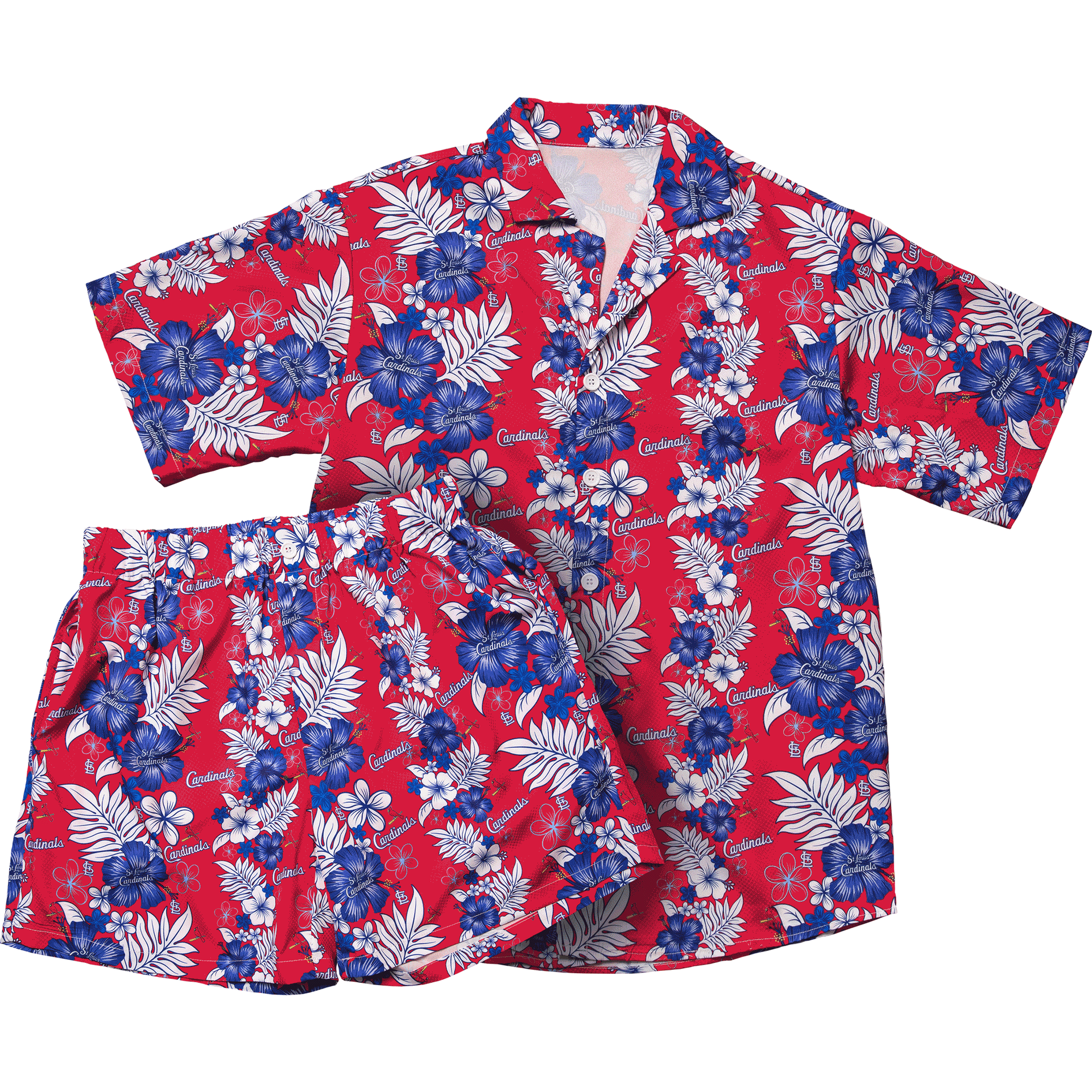 Cardinals All-Over Print Shirt and Shorts Set