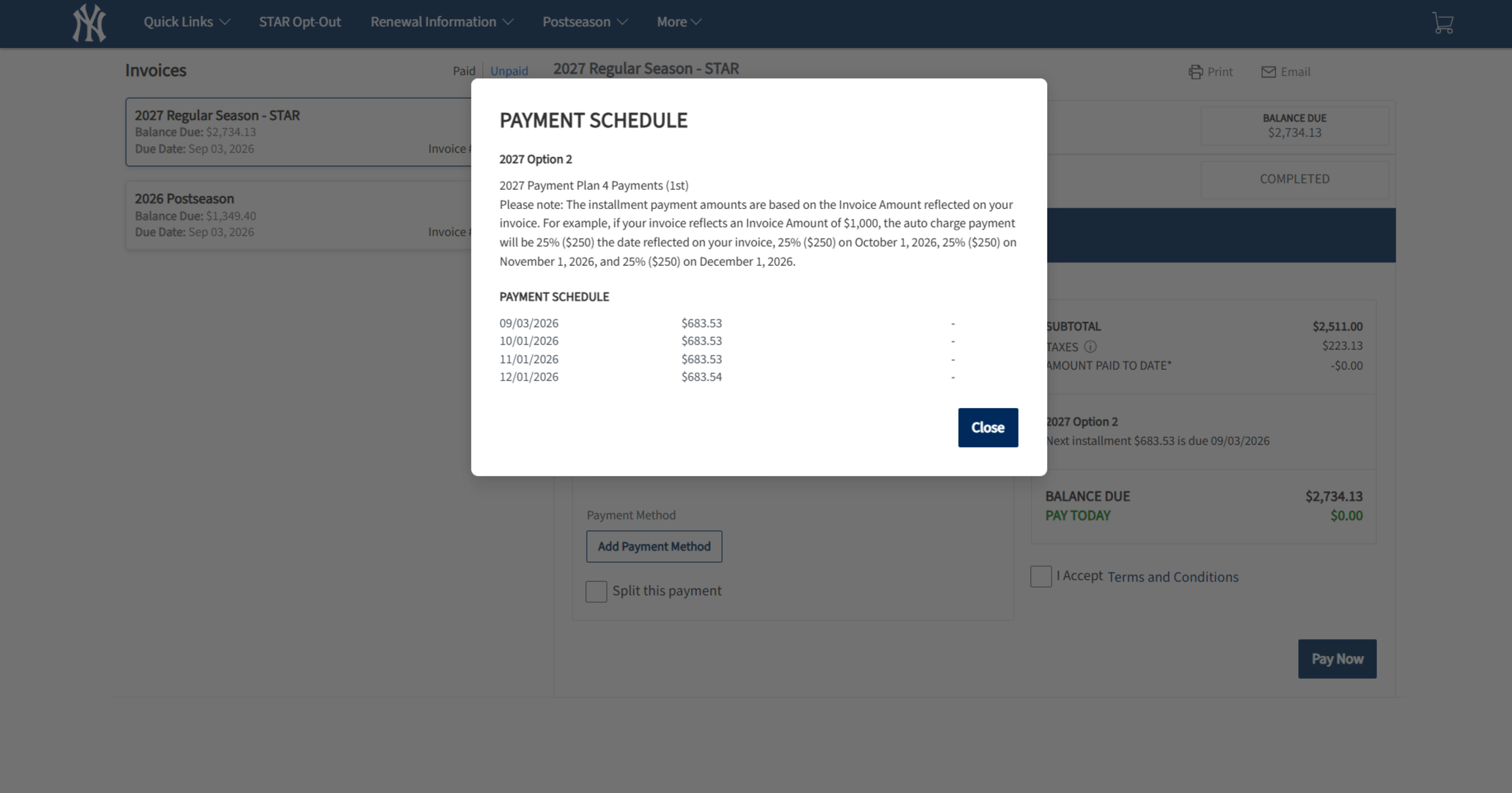 View/Renew Your Invoice(s) - 5