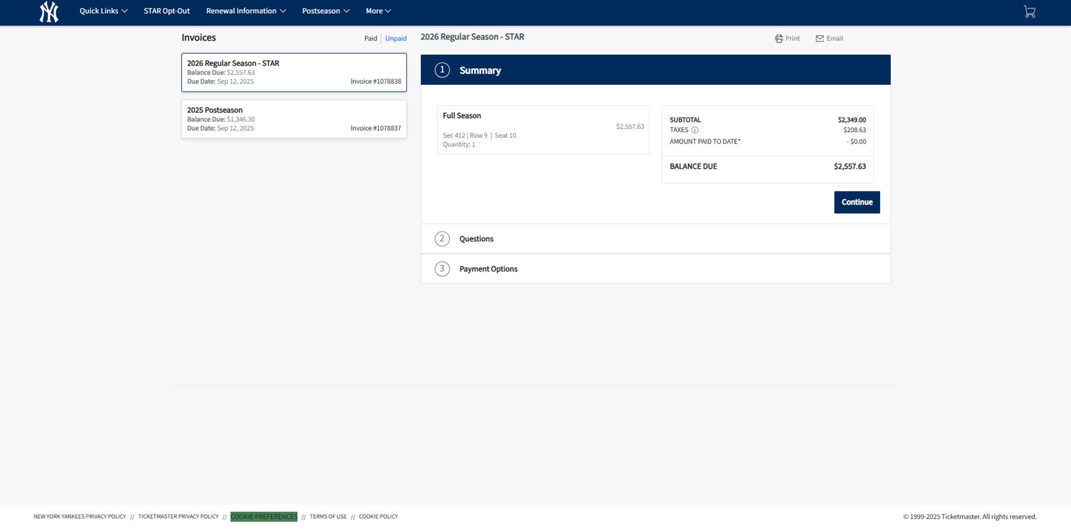 View/Renew Your Invoice(s)