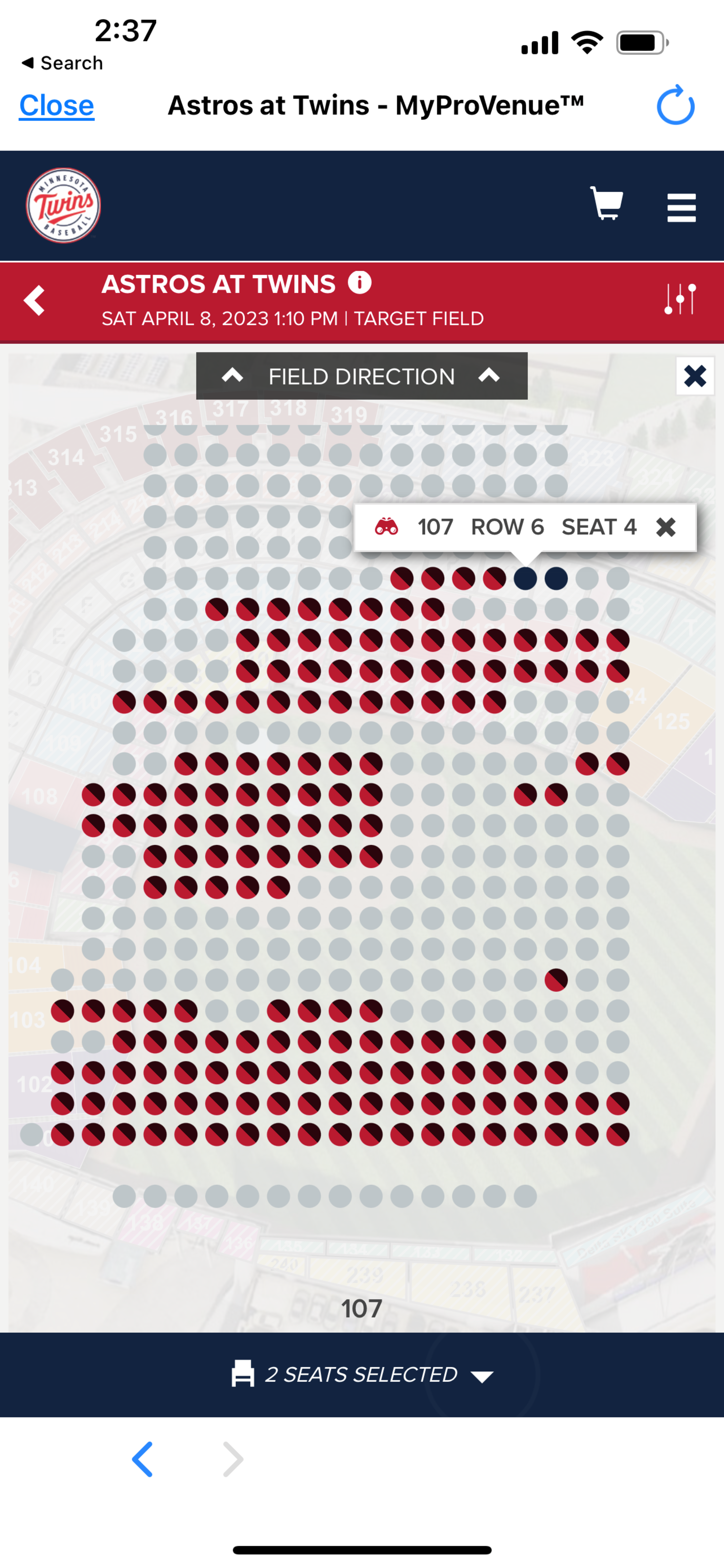 Flex Redemption: Ballpark app, Step 8