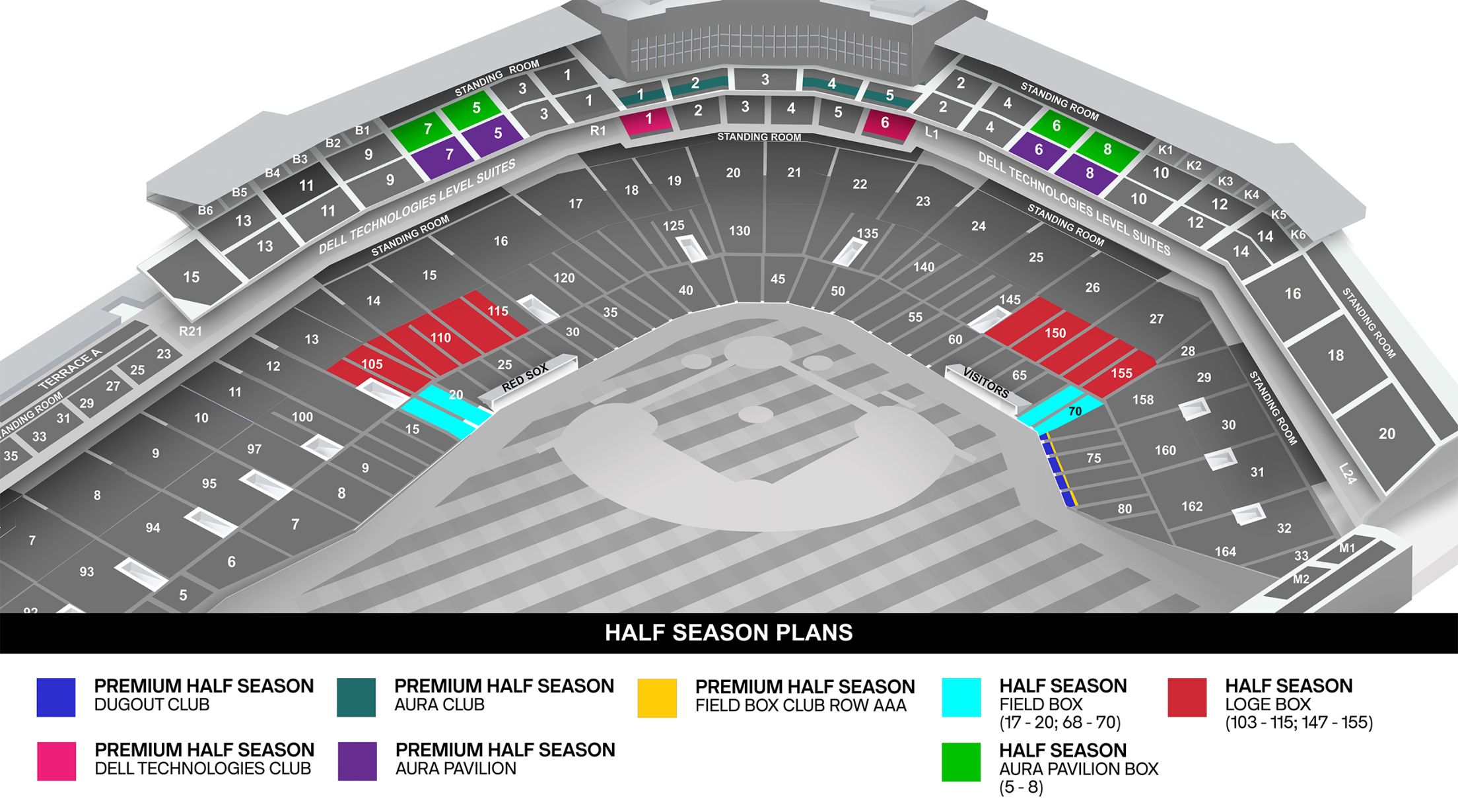 Half Season Plans Seat Map