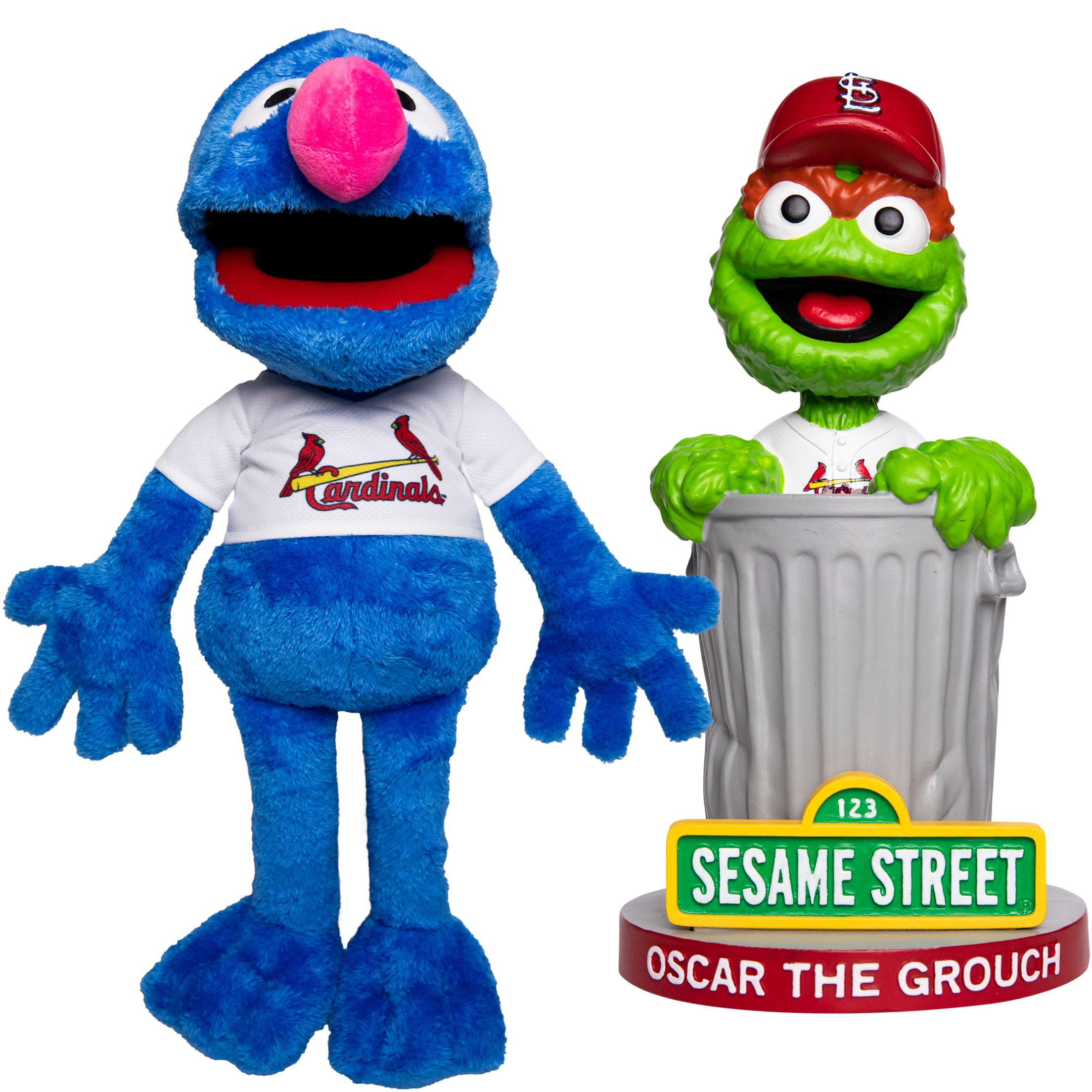 Oscar the Grouch bobblehead -OR- a Grover plush (wearing a Cards jersey, of course!)