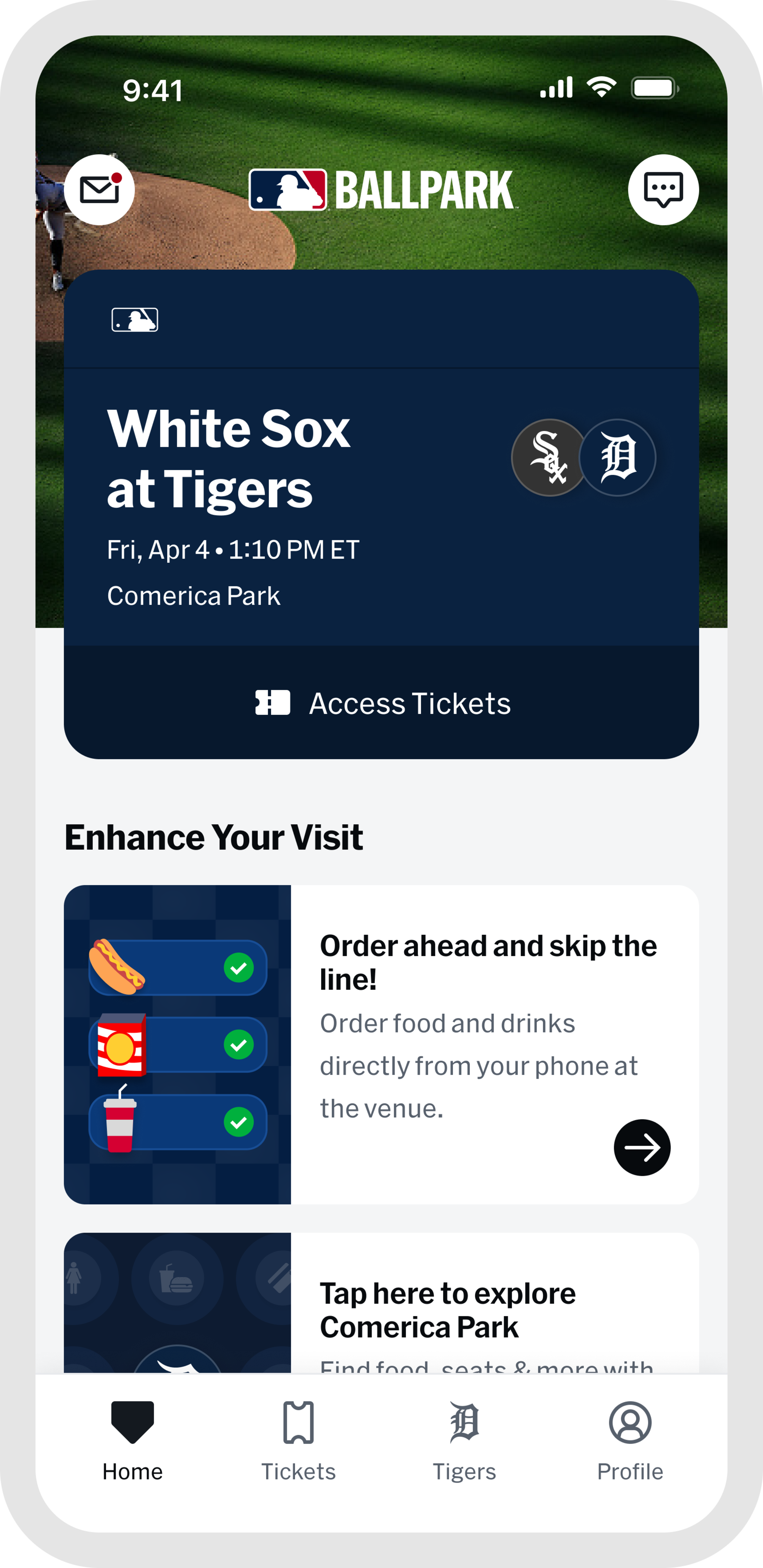 At the Game - Home Tab