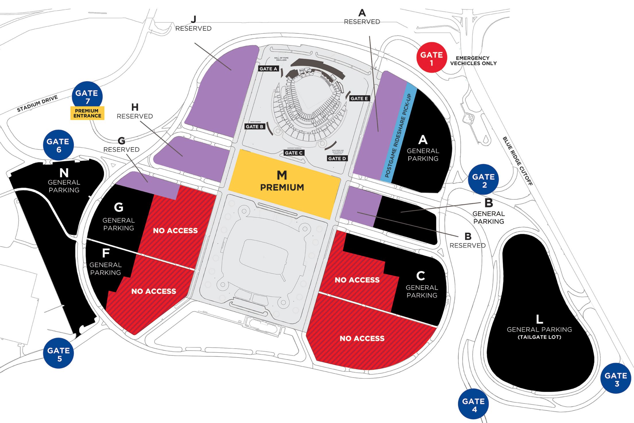 Updated Parking Map for World Cup