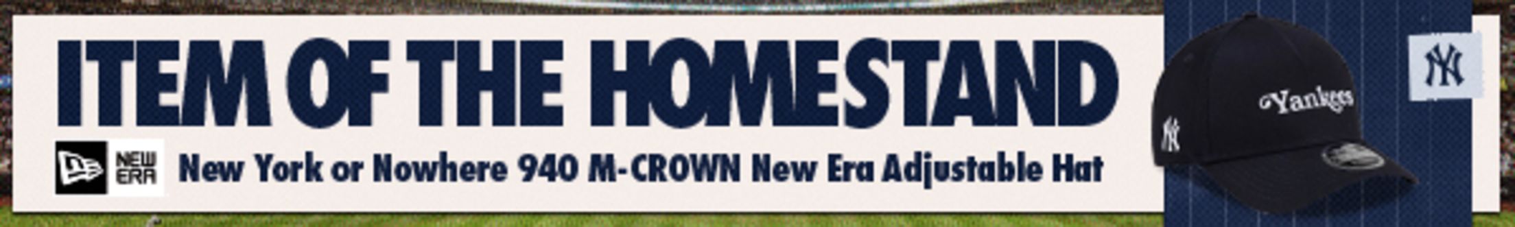 Item of the Homestand – New Era – New York or Nowhere 940 M-CROWN New Era Adjustable Hat