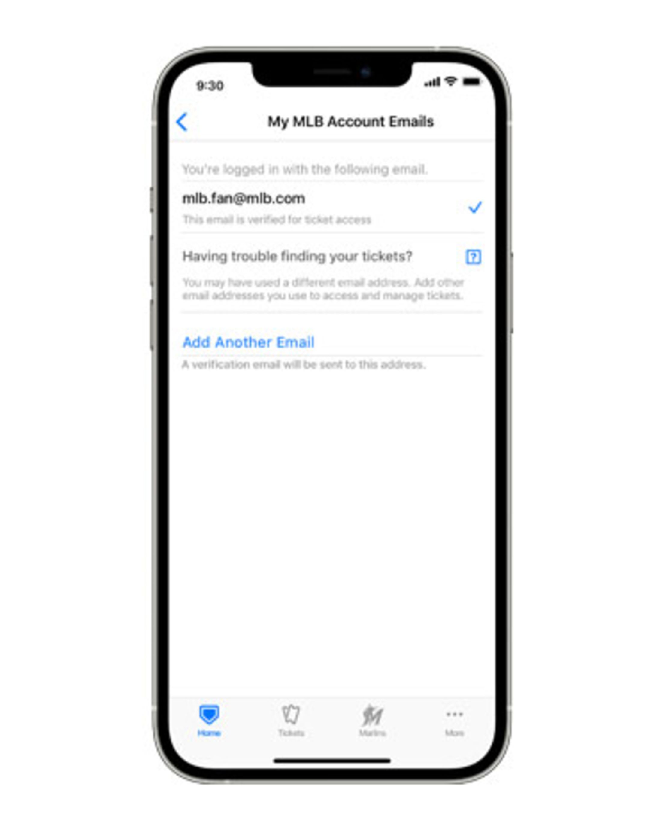 My MLB Account Emails