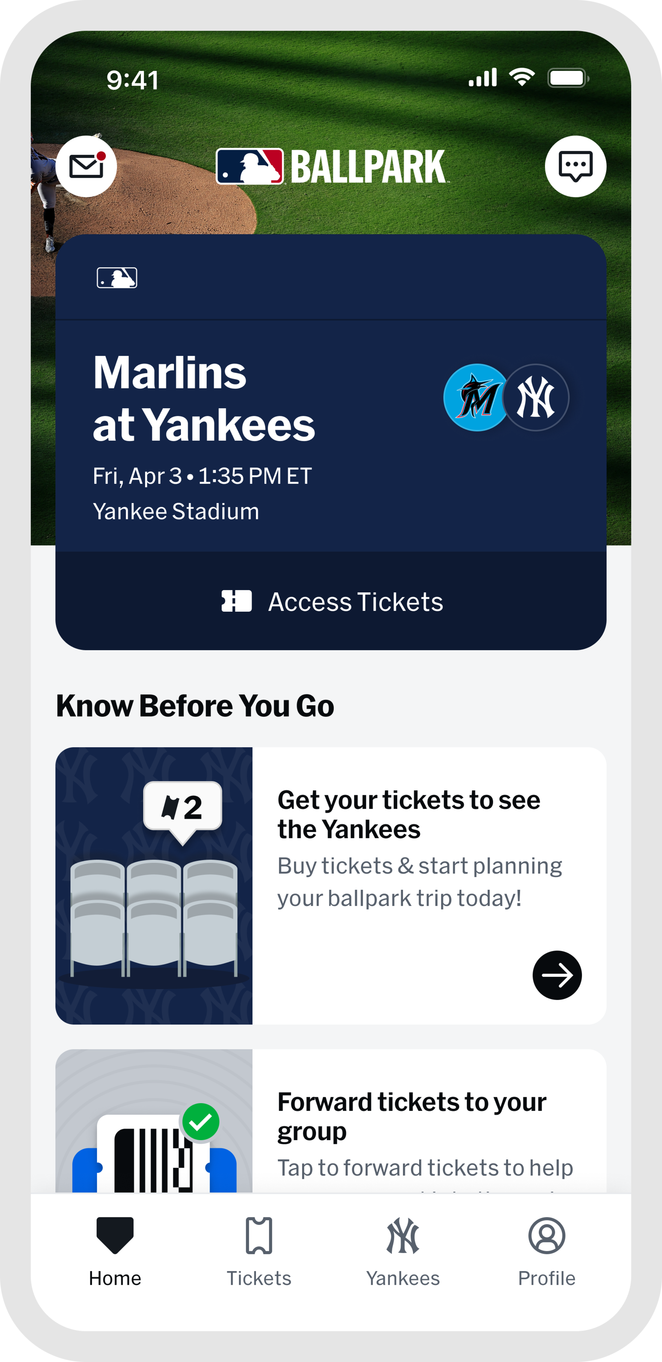 MLB Ballpark App
