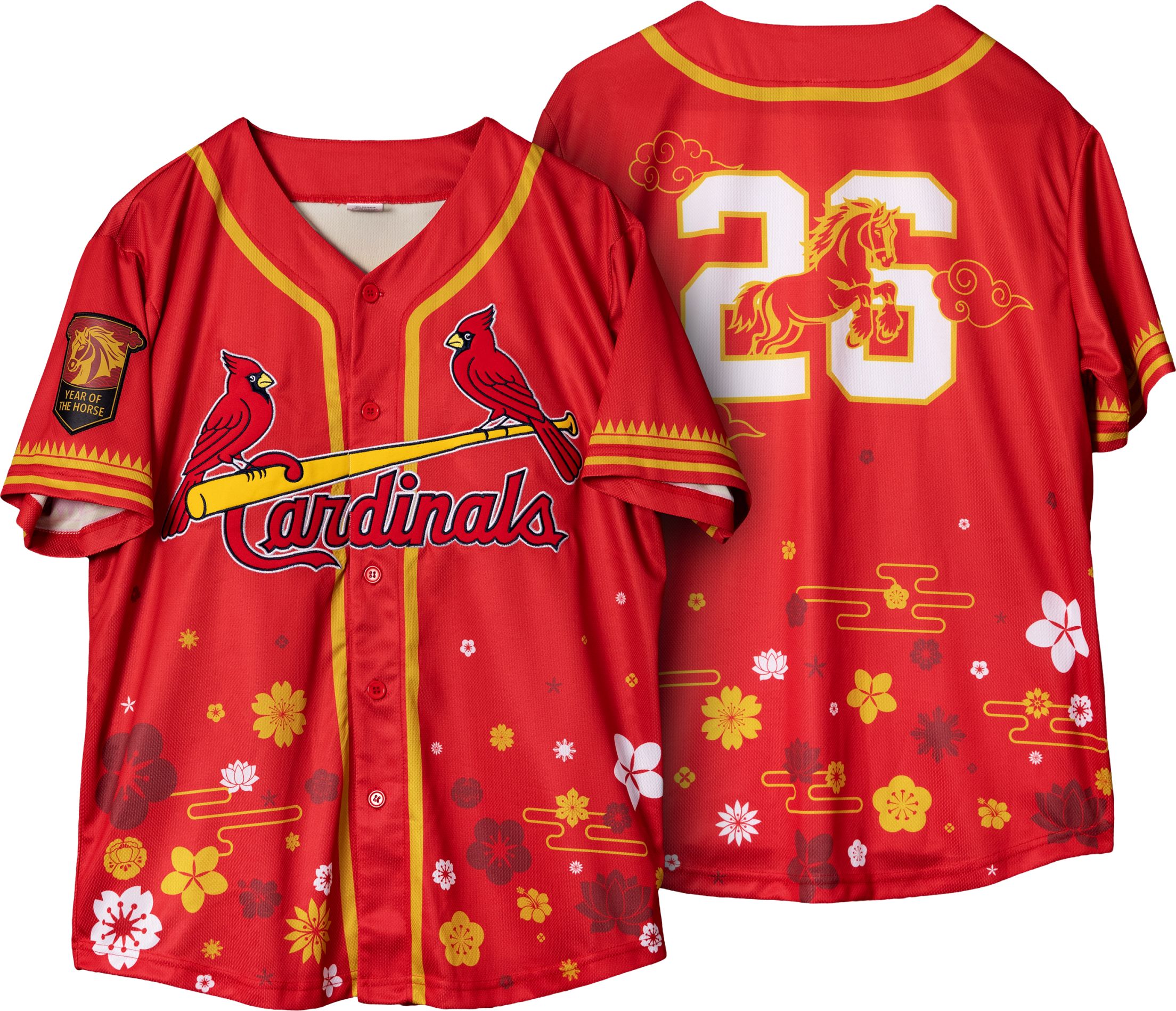 AAPI-inspired Cardinals jersey, designed by artist Claire Nippe