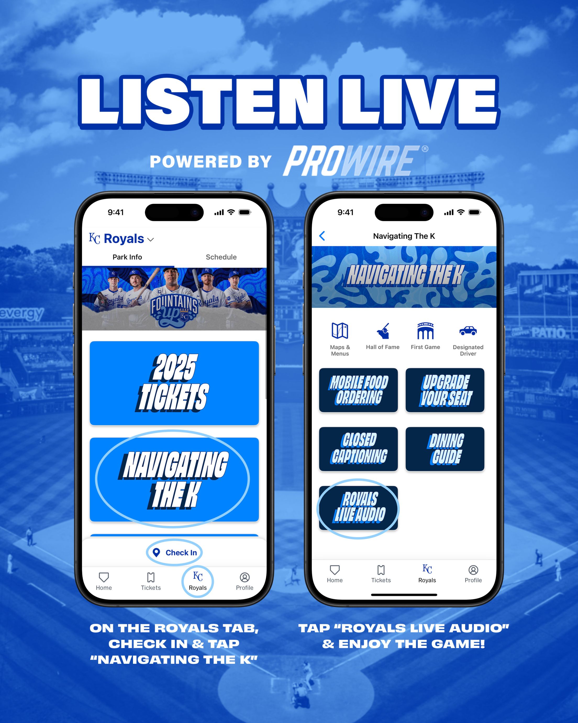 MLB Ballpark app Live Audio