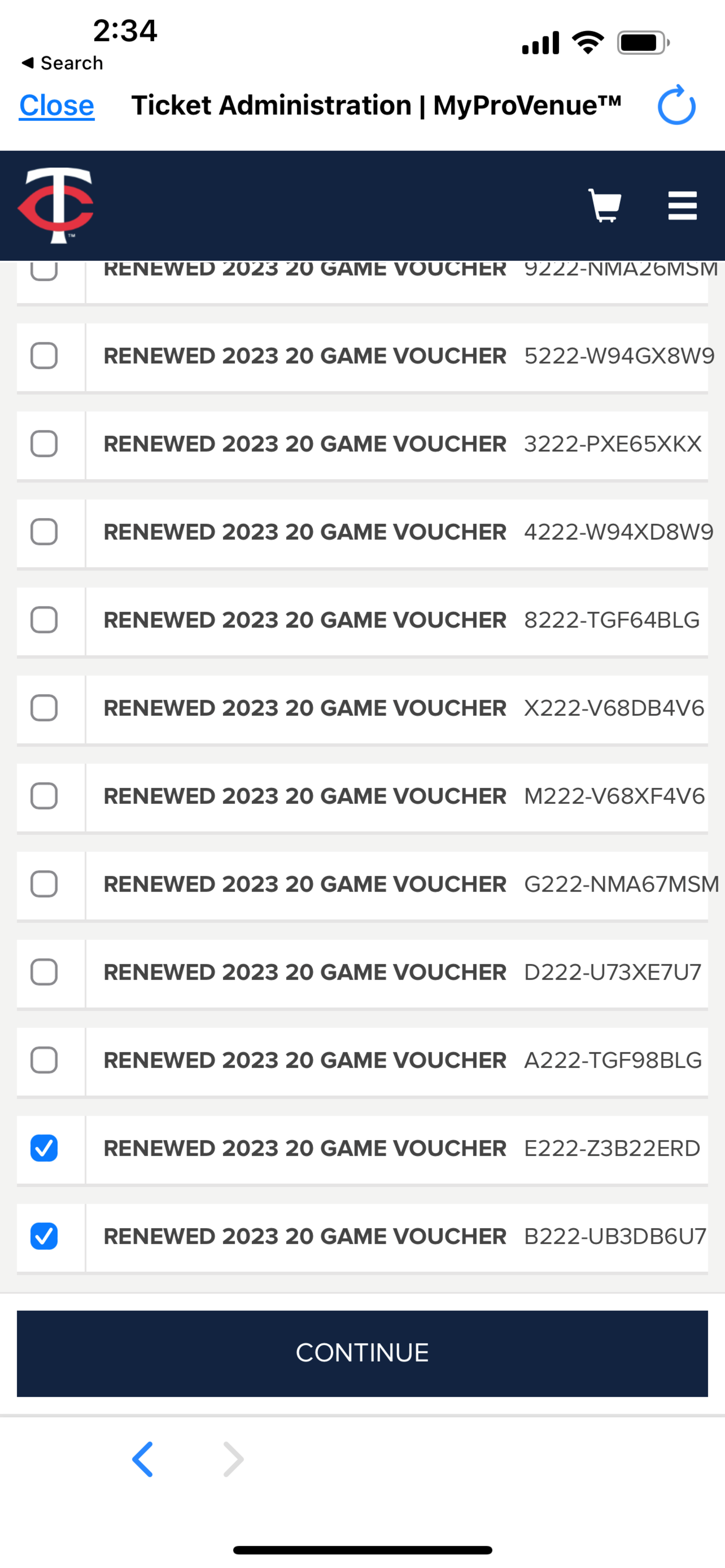 Flex Redemption: Ballpark app, Step 4