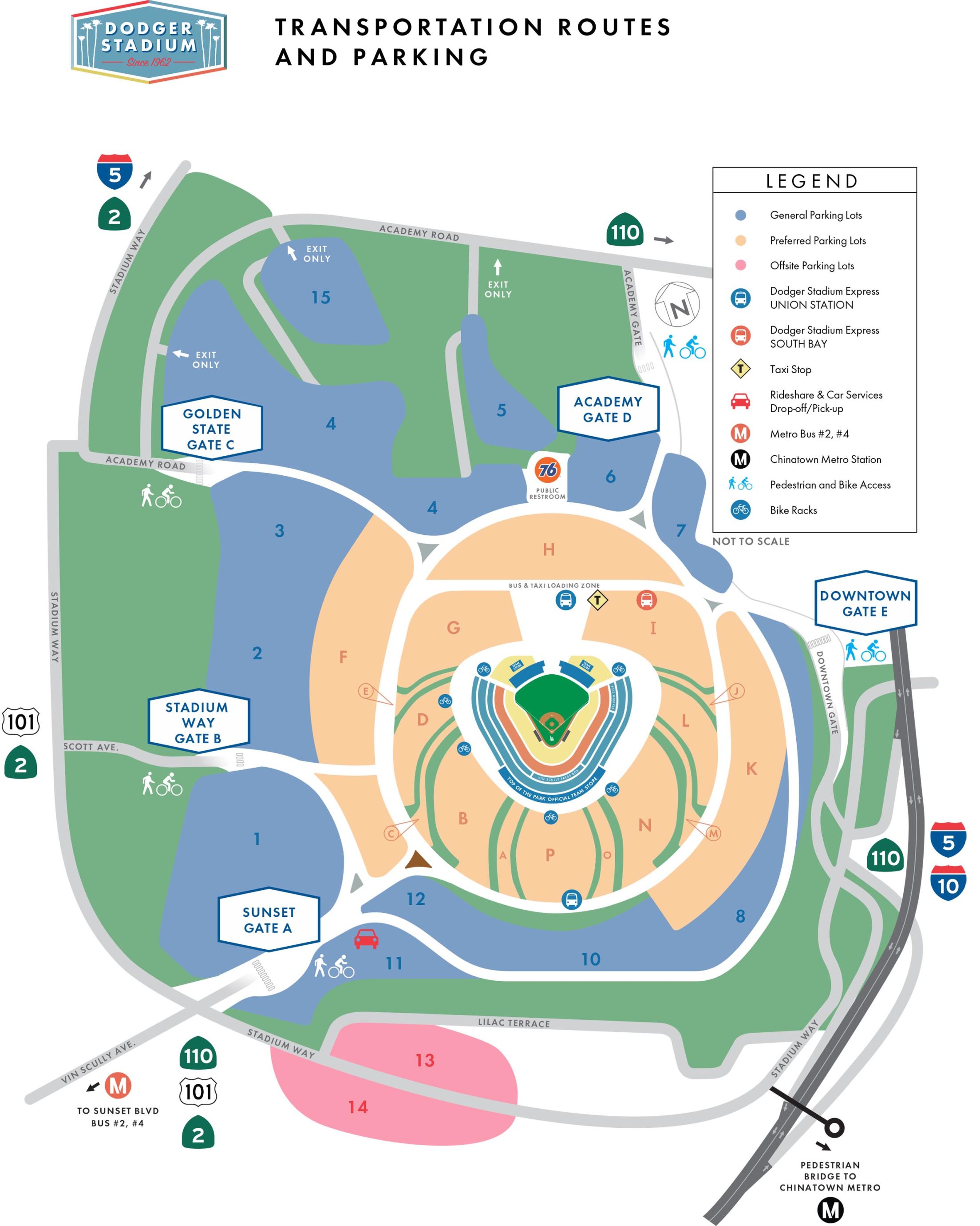 Dodger Stadium Parking Map